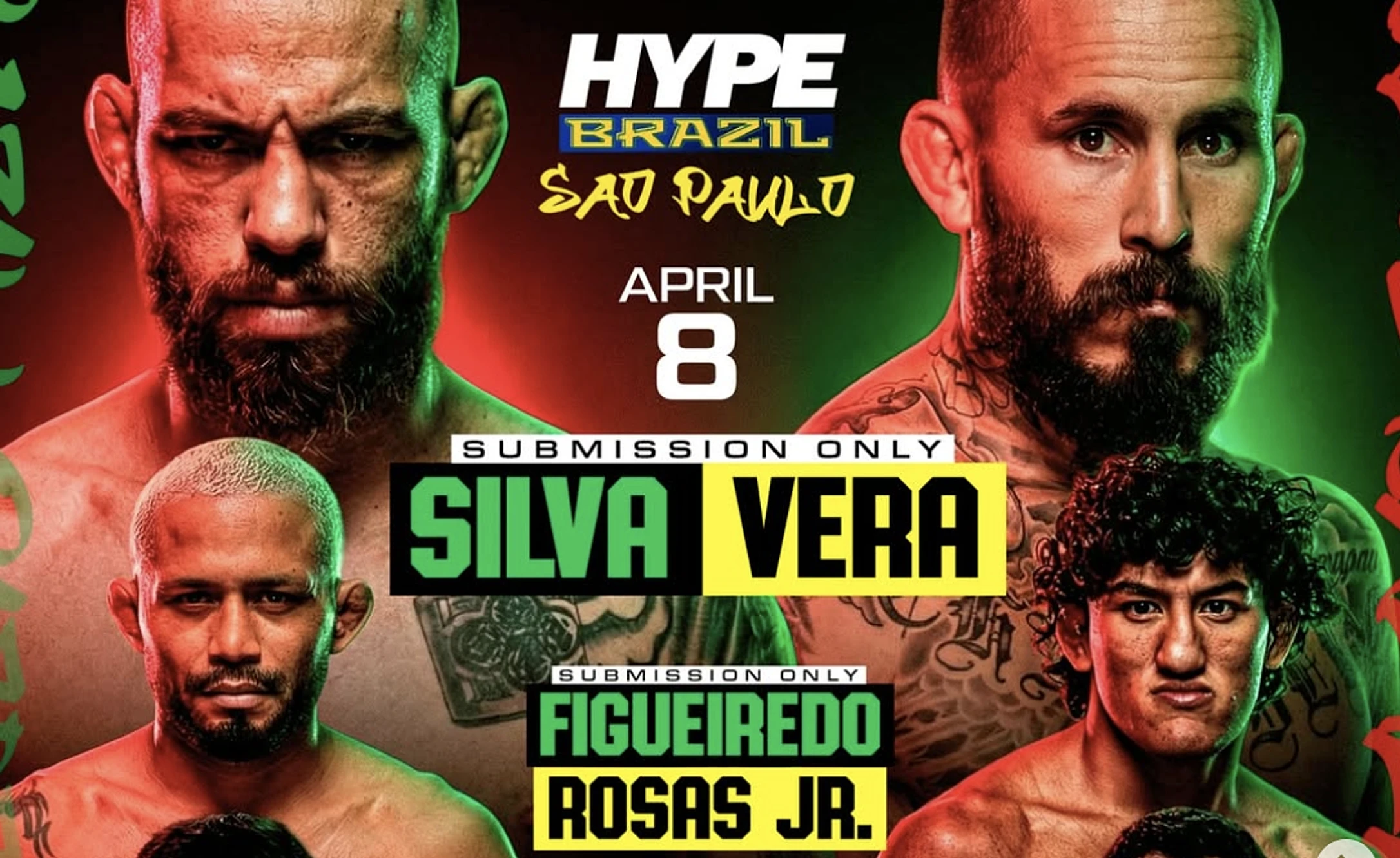 Hype Brazil: Silva vs. Vera, Figueiredo vs. Rosas live results, video highlights