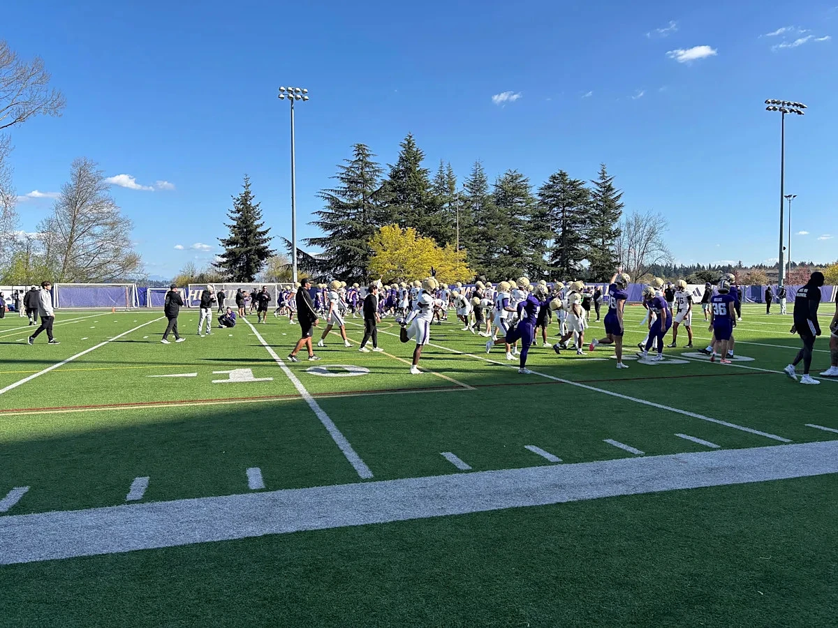 Washington football's young WR corps gets tested at spring practice 4