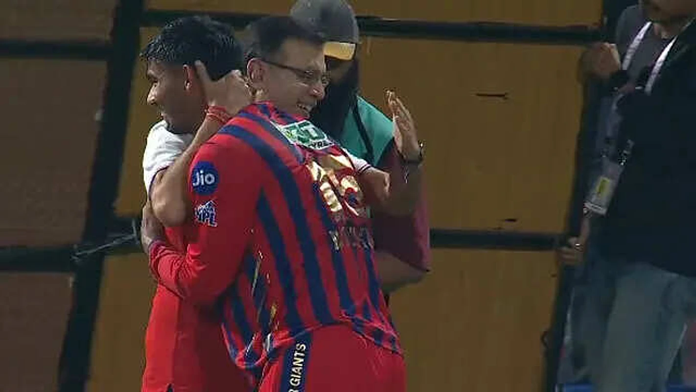 Sanjiv Goenka’s emotional hug for Mukul Choudhary goes viral after LSG win — Watch