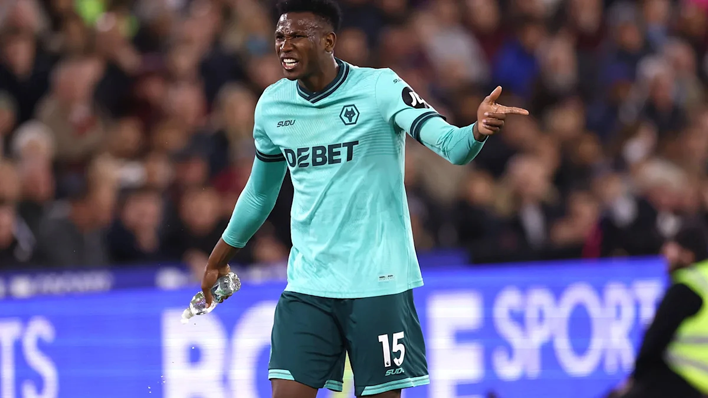 Who is one card away from suspension in the Premier League?