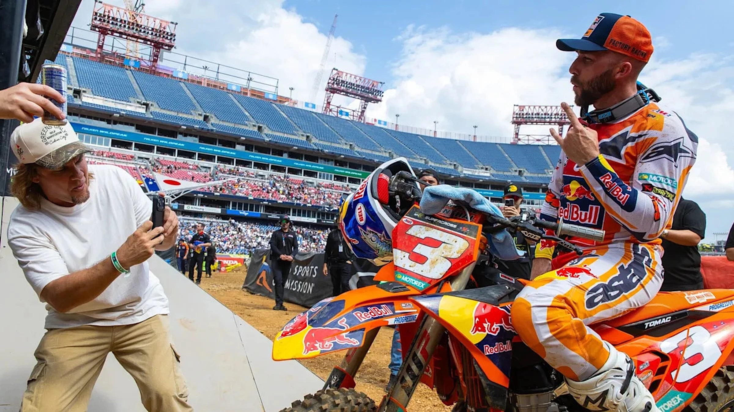 The stars came out in Nashville for SuperMotocross Round 13: Theo Von, Brantley Gilbert, included guests