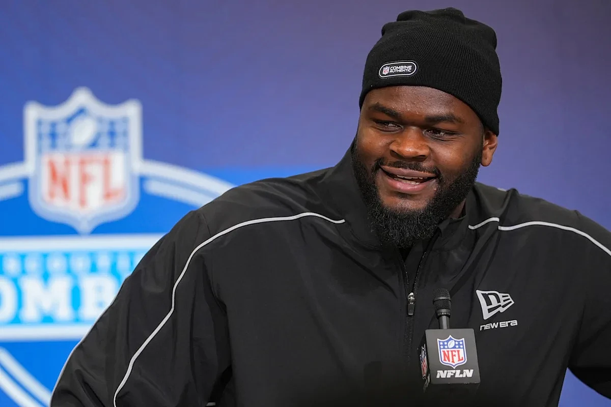 Potential first-round draft pick Caleb Banks is at his best with both feet on the ground