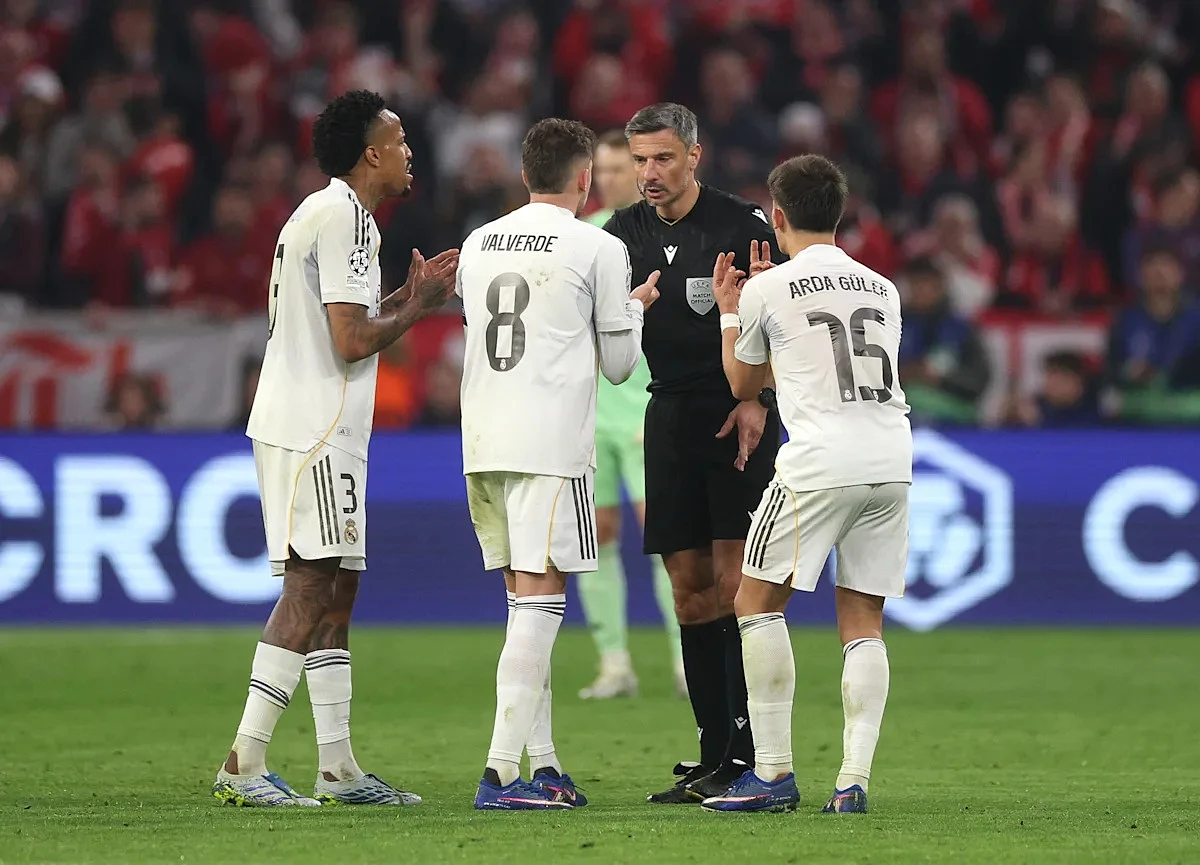 Real Madrid players slam referee after controversial red card during Bayern Munich defeat – “It’s your f****** fault”