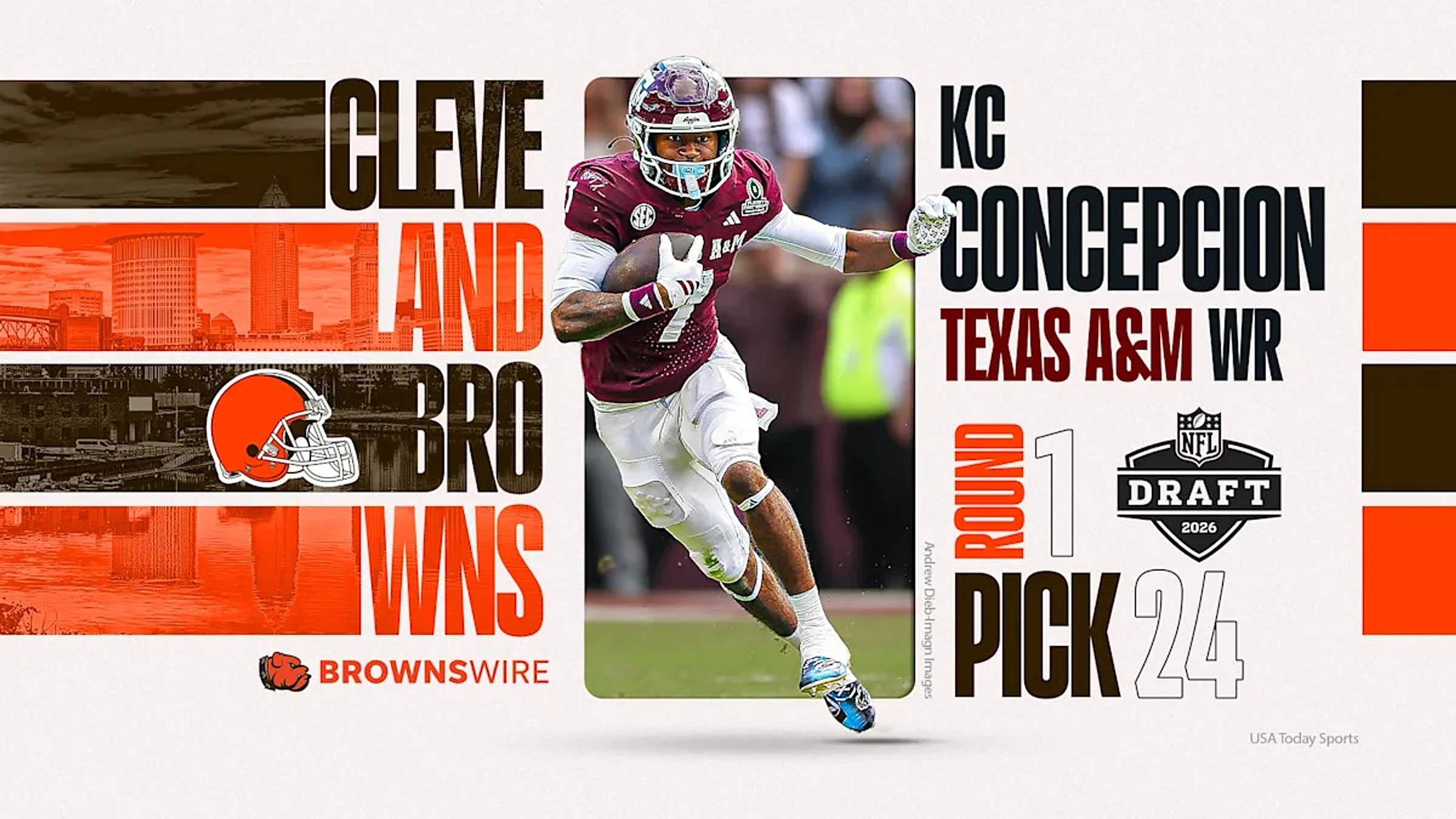 Cleveland Browns draft WR KC Concepcion to pair with Shedeur Sanders