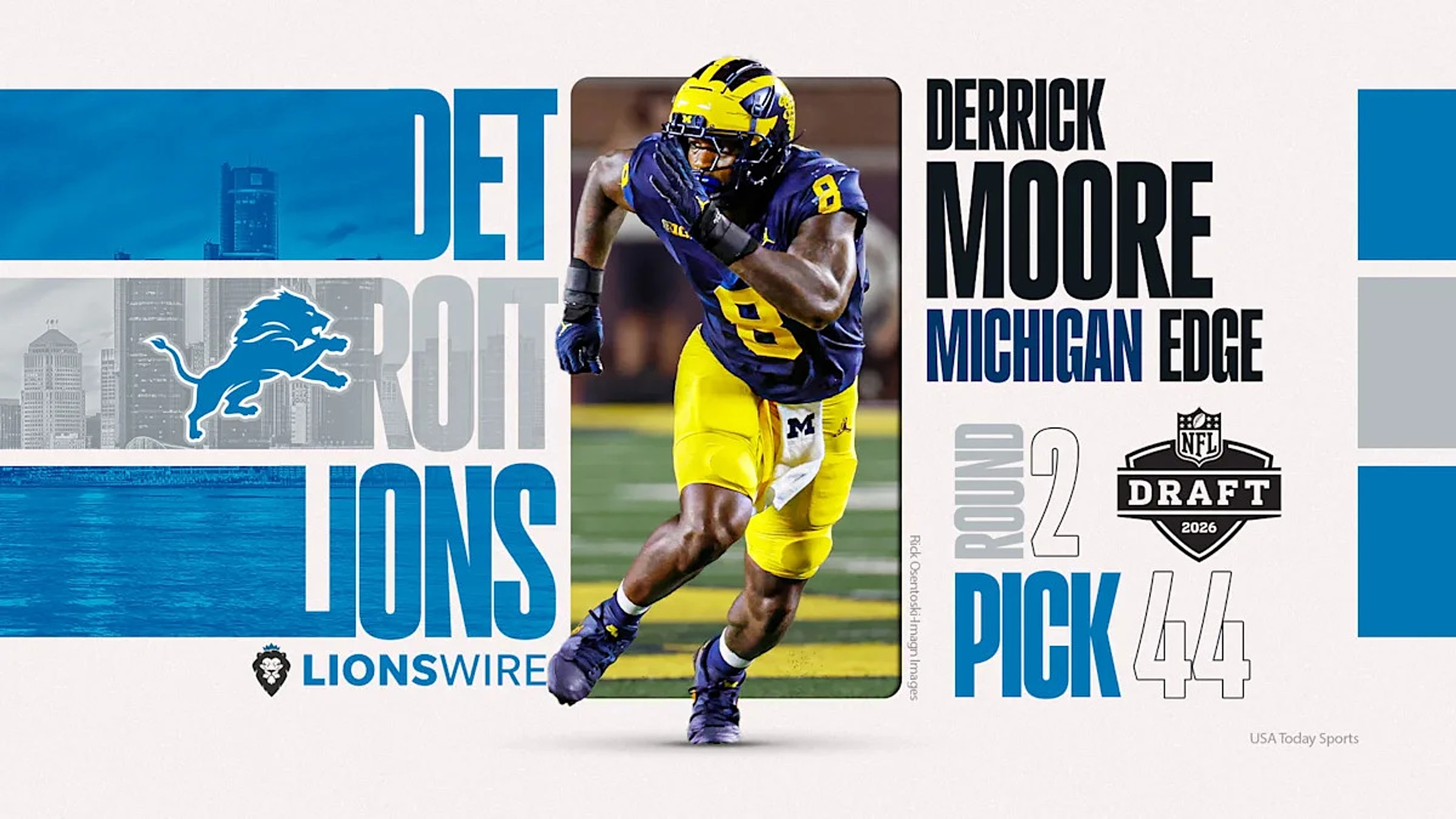 Derrick Moore joins Detroit Lions, pairs with Aidan Hutchinson