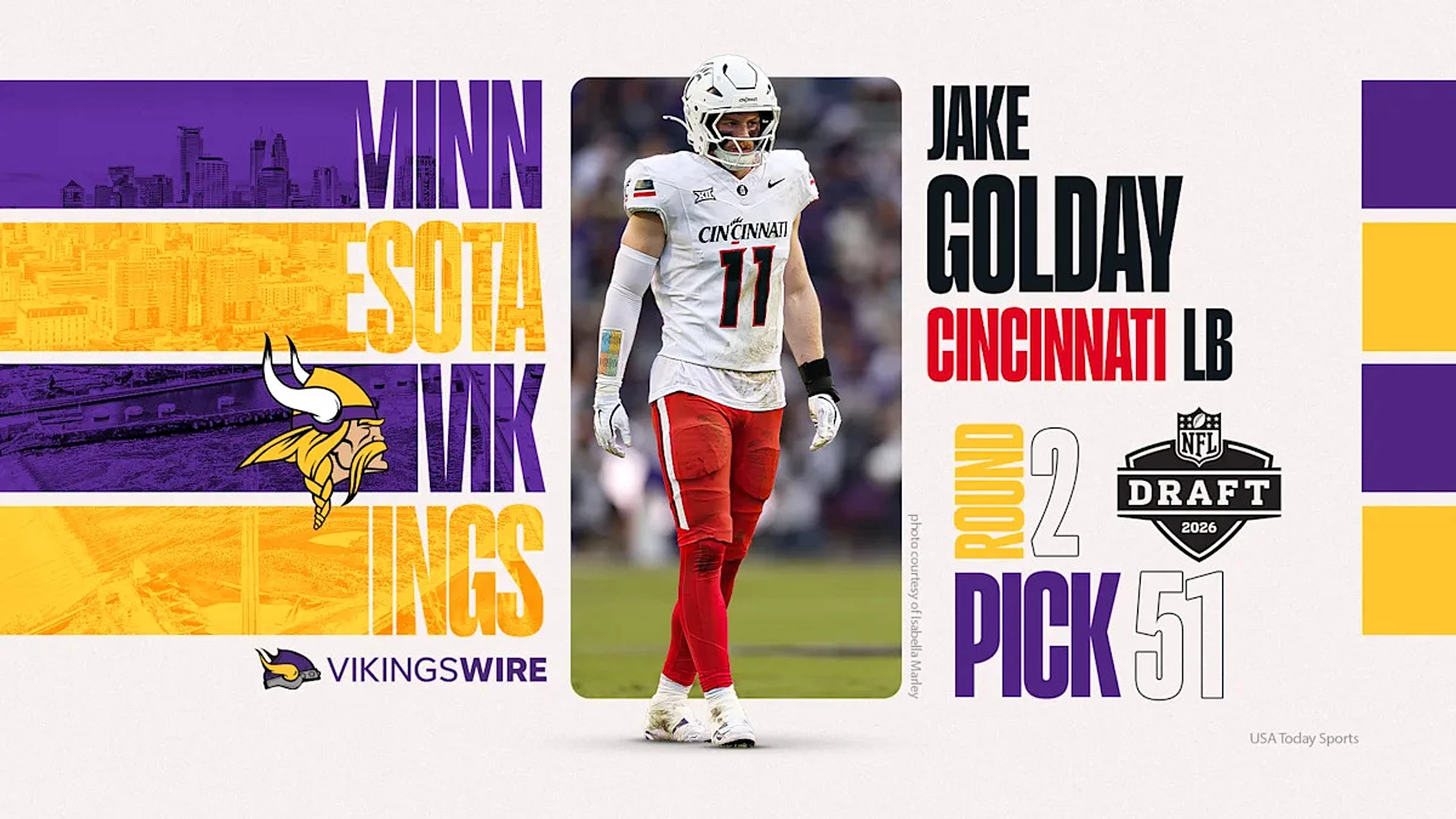 Vikings select LB Jake Golday in Round 2 of the 2026 NFL Draft - Image 1