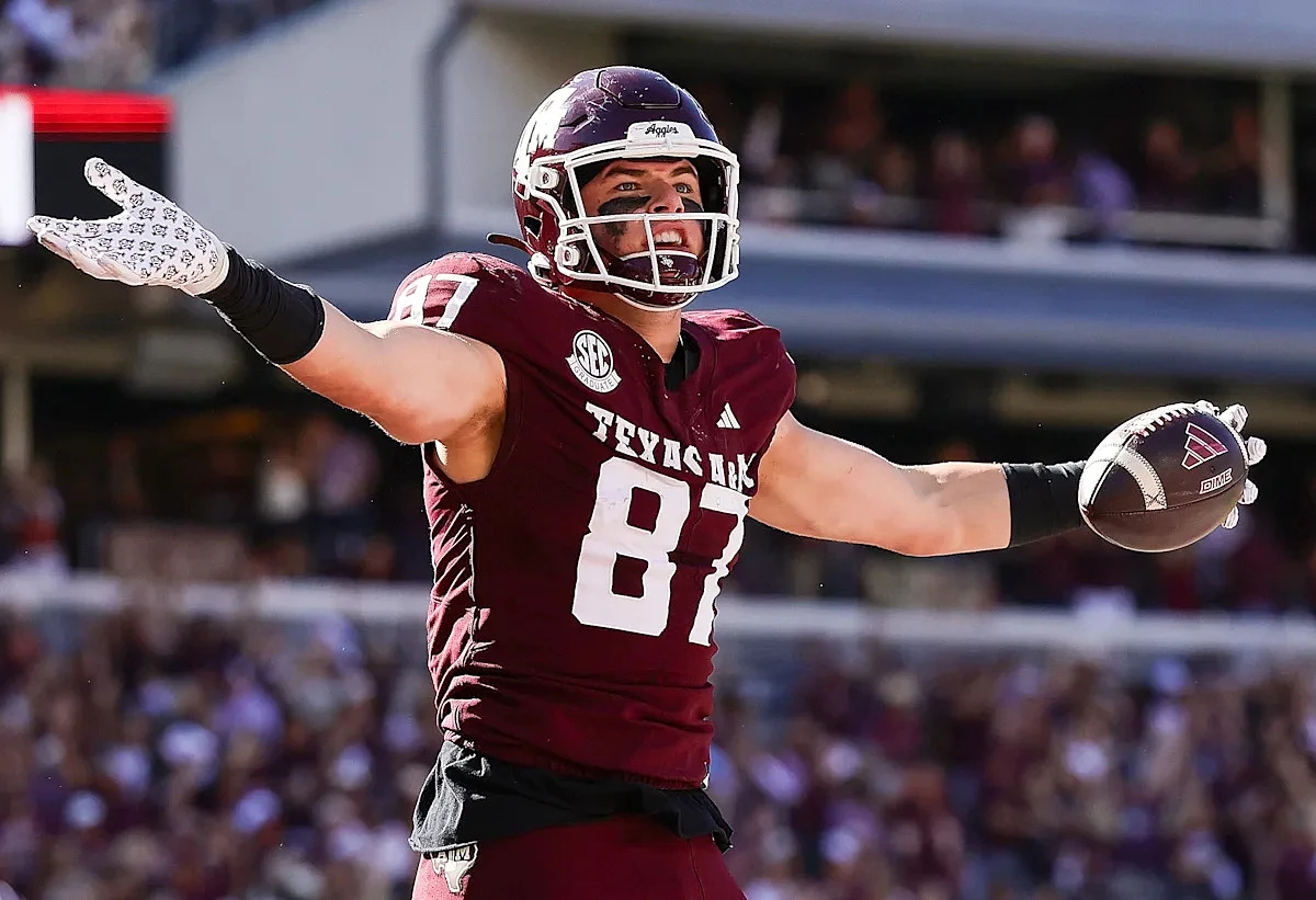 Watch former Texas A&M TE celebrate being selected by Jacksonville