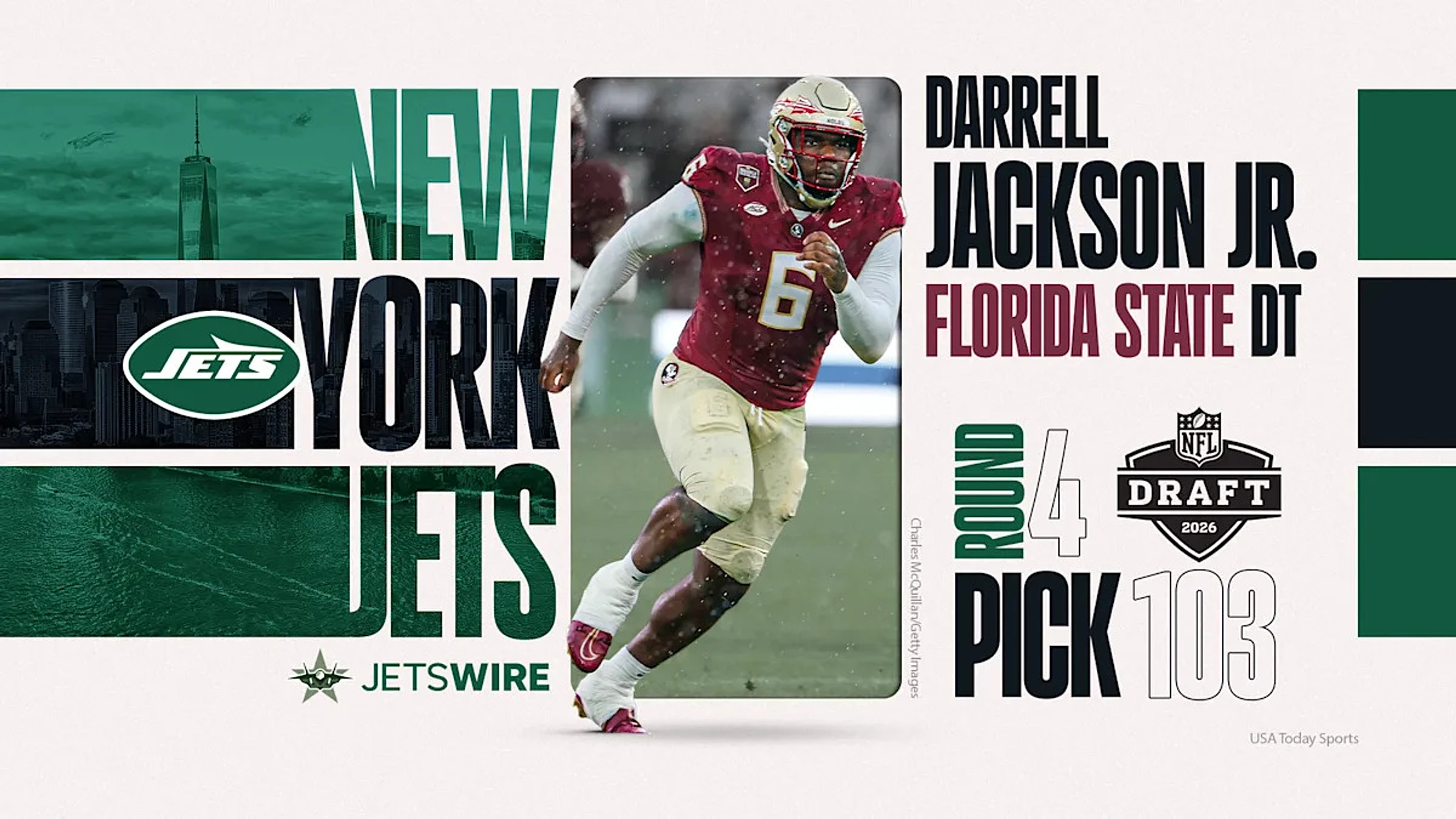 2026 NFL Draft: Jets select DT Darrell Jackson Jr. to begin Round 4
