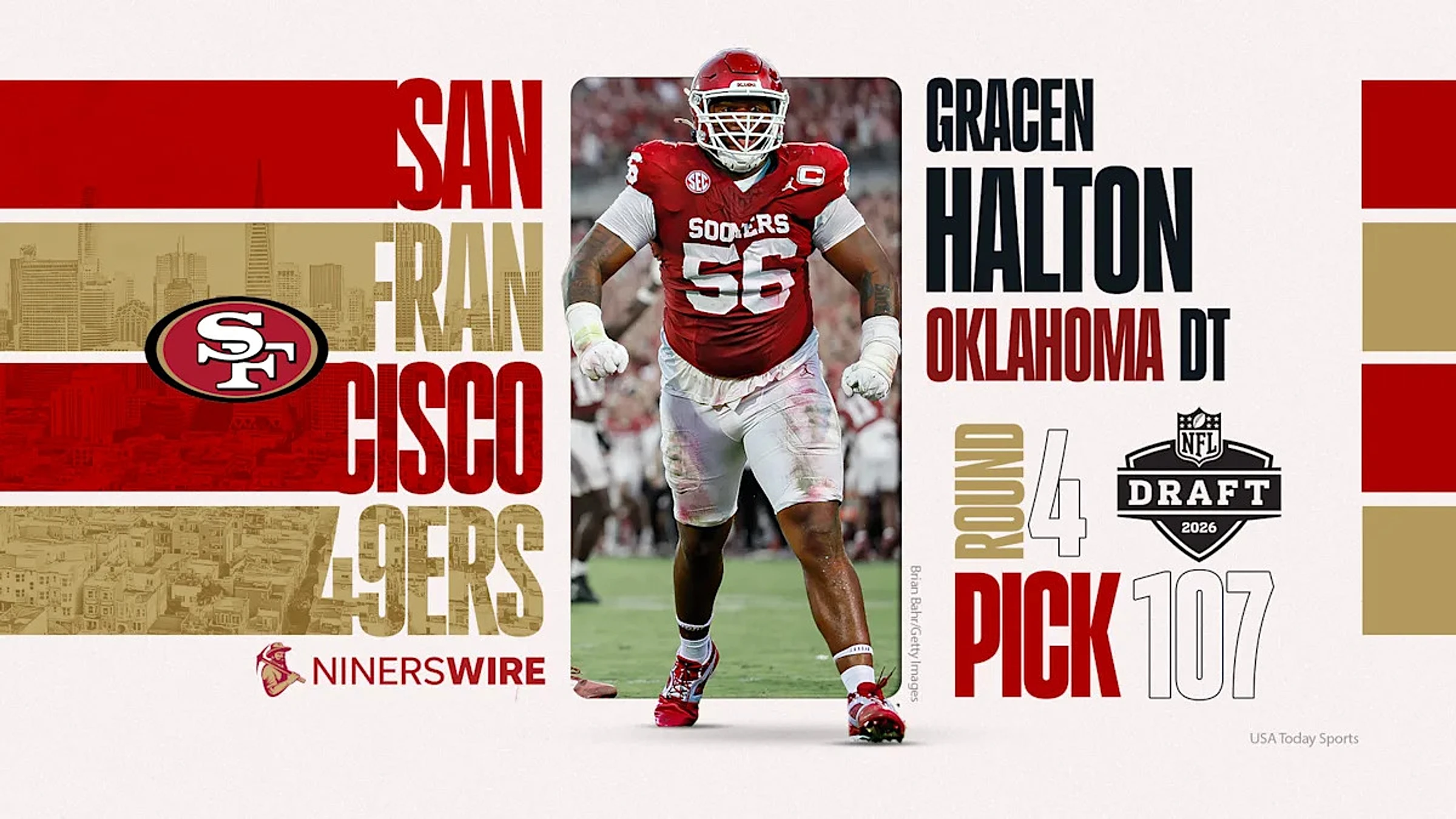 OU defensive lineman selected by San Francisco 49ers