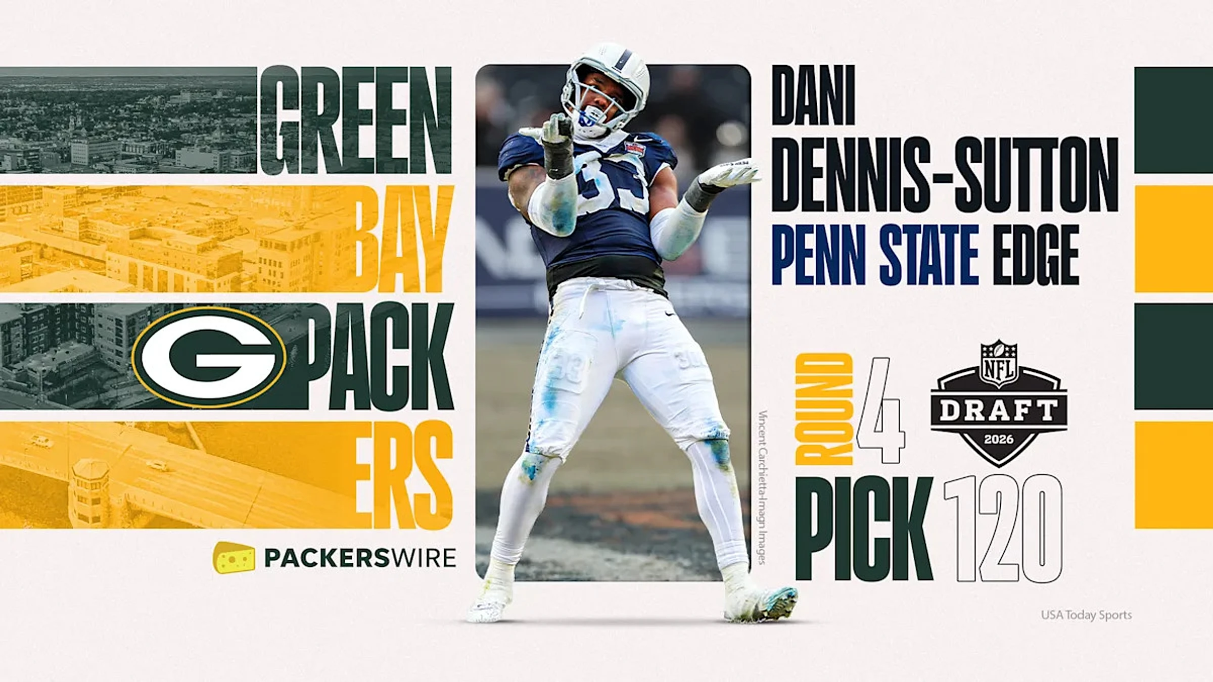 Packers select edge rusher Dani Dennis-Sutton in fourth round of 2026 draft