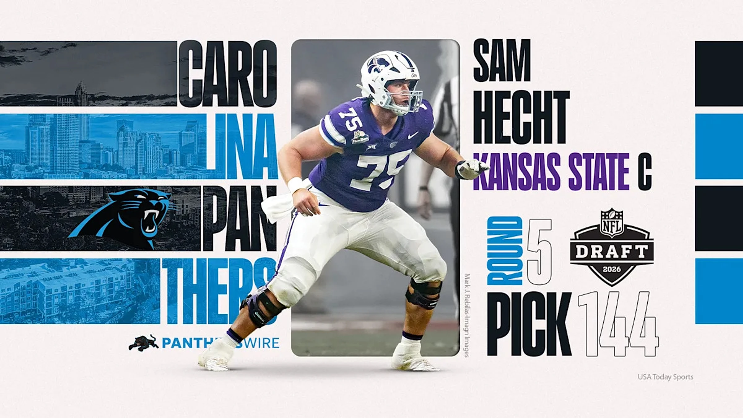 Panthers select Kansas State C Sam Hecht with 144th pick of 2026 draft
