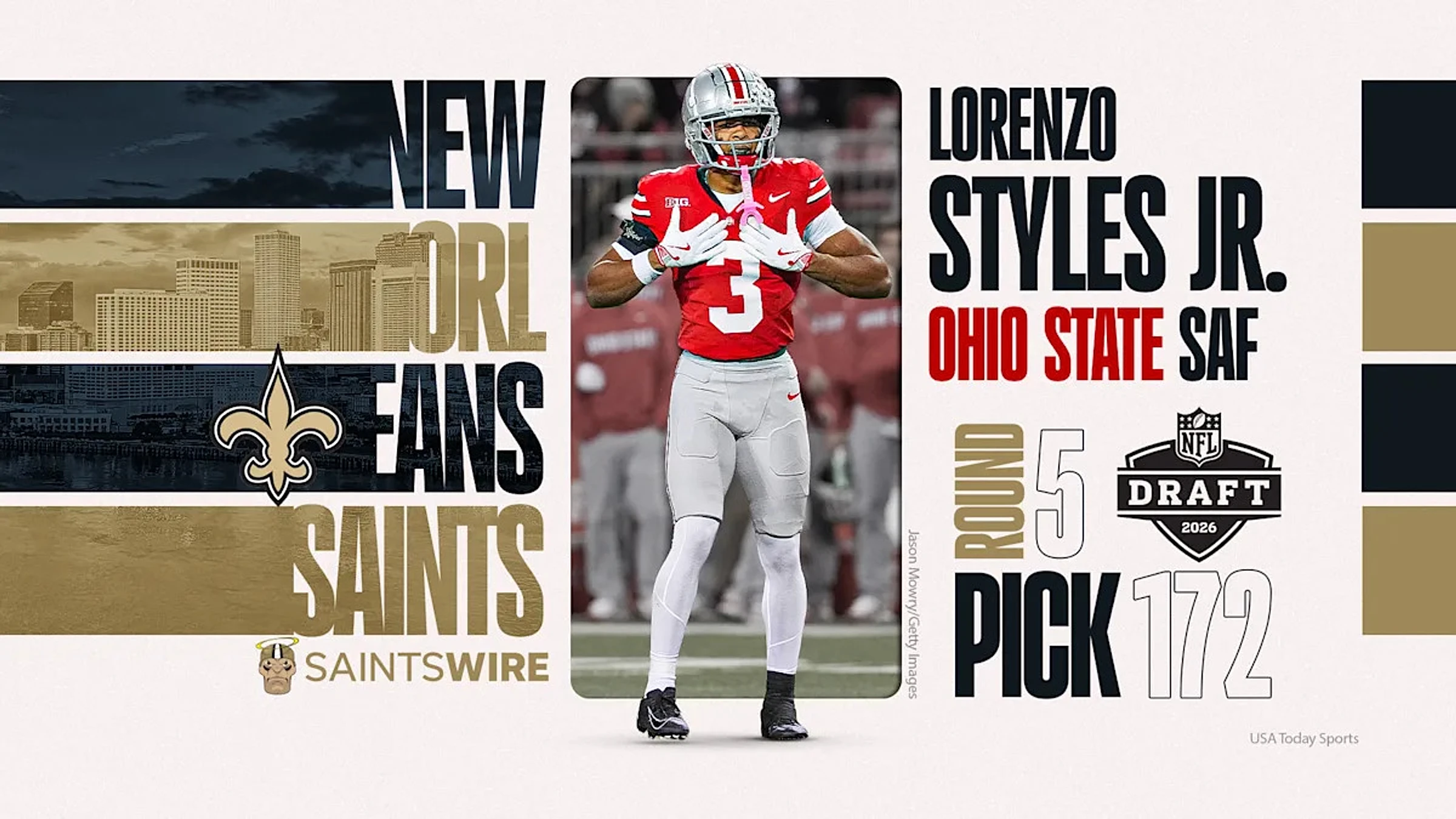 Ohio State safety Lorenzo Styles Jr. selected in NFL draft 5th round