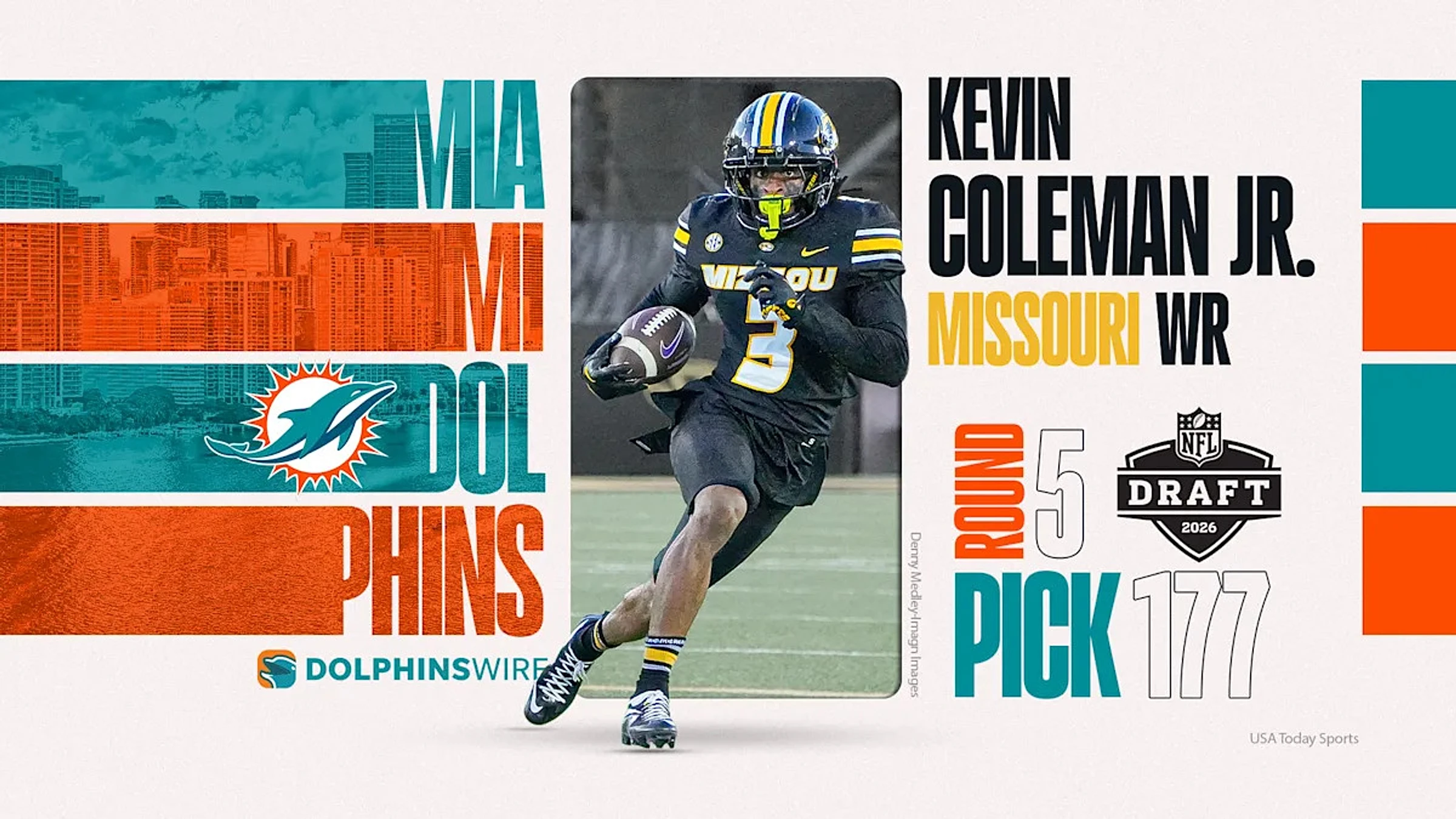 Dolphins select another 2,000-yard WR in fifth round of the NFL draft