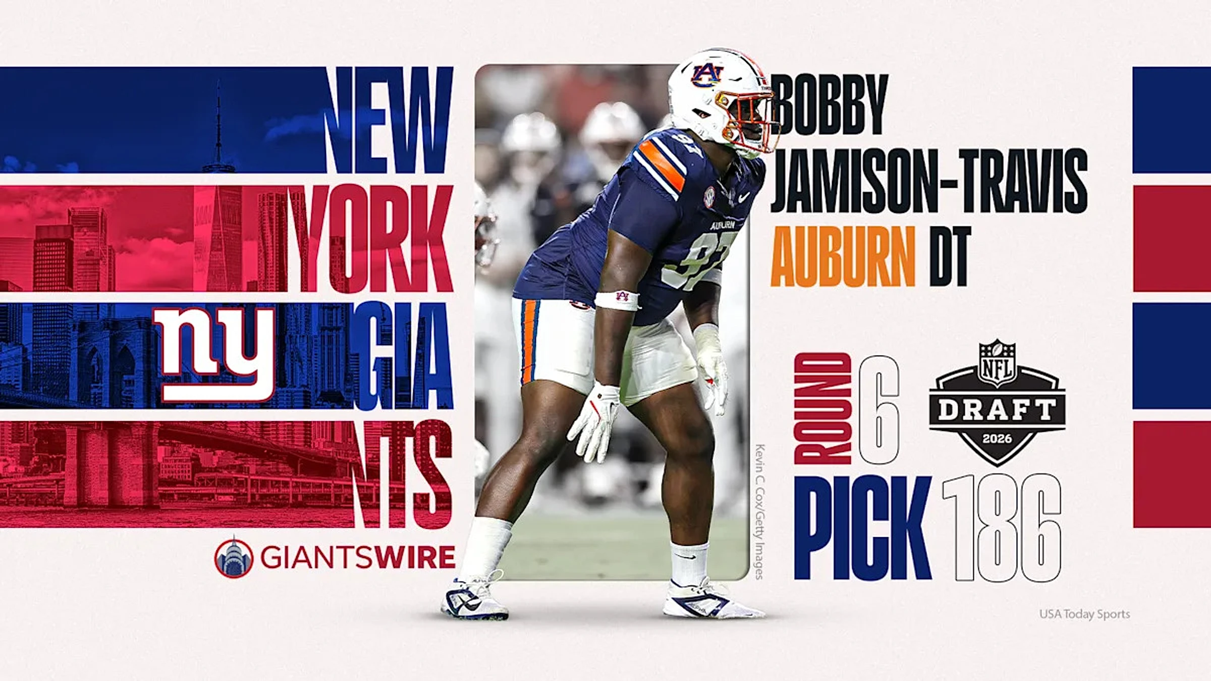 Giants take Auburn DT Bobby Jamison-Travis in sixth round of NFL draft