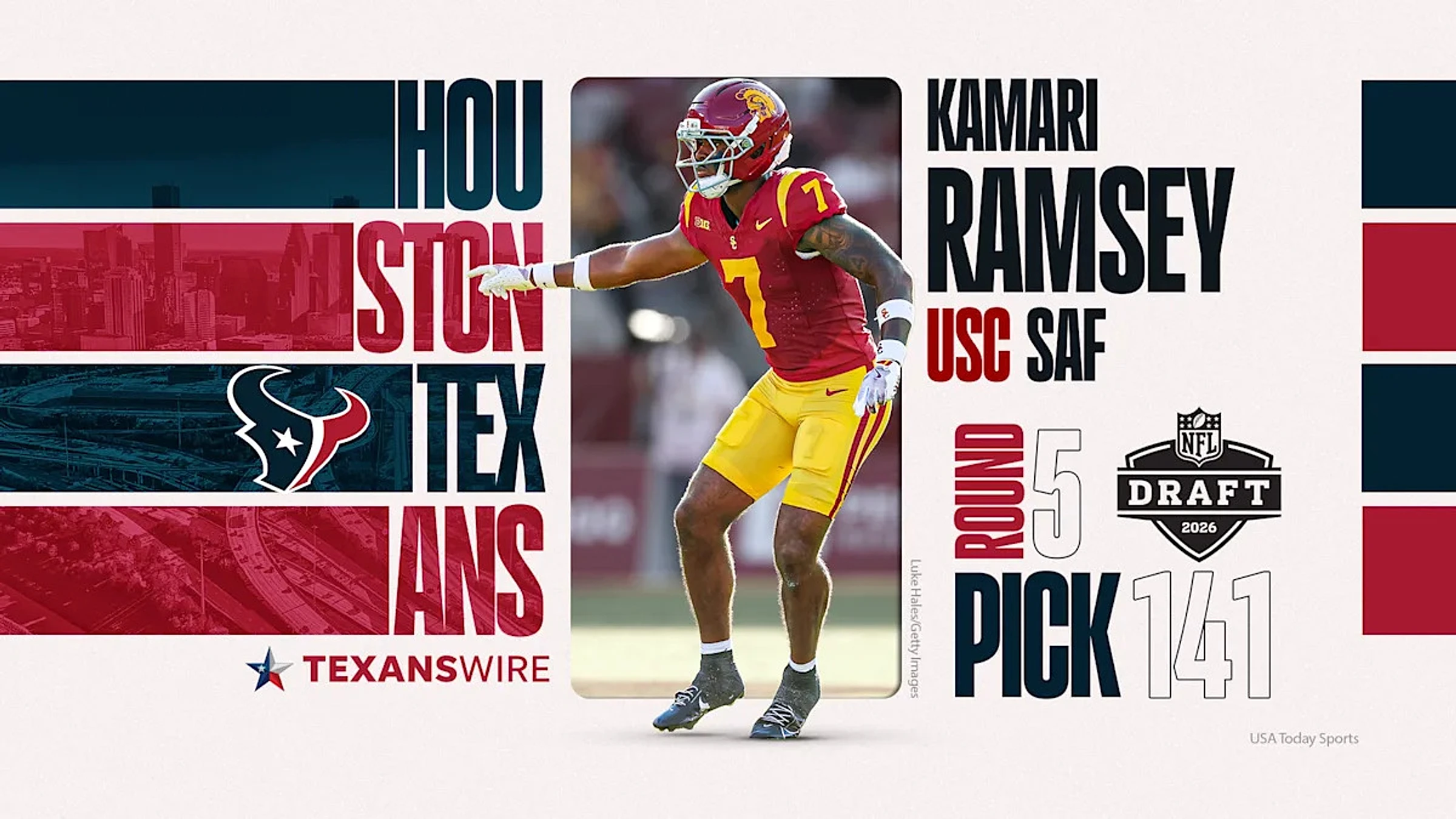 Texans find incredible value with addition of USC DB Kamari Ramsey at No. 141