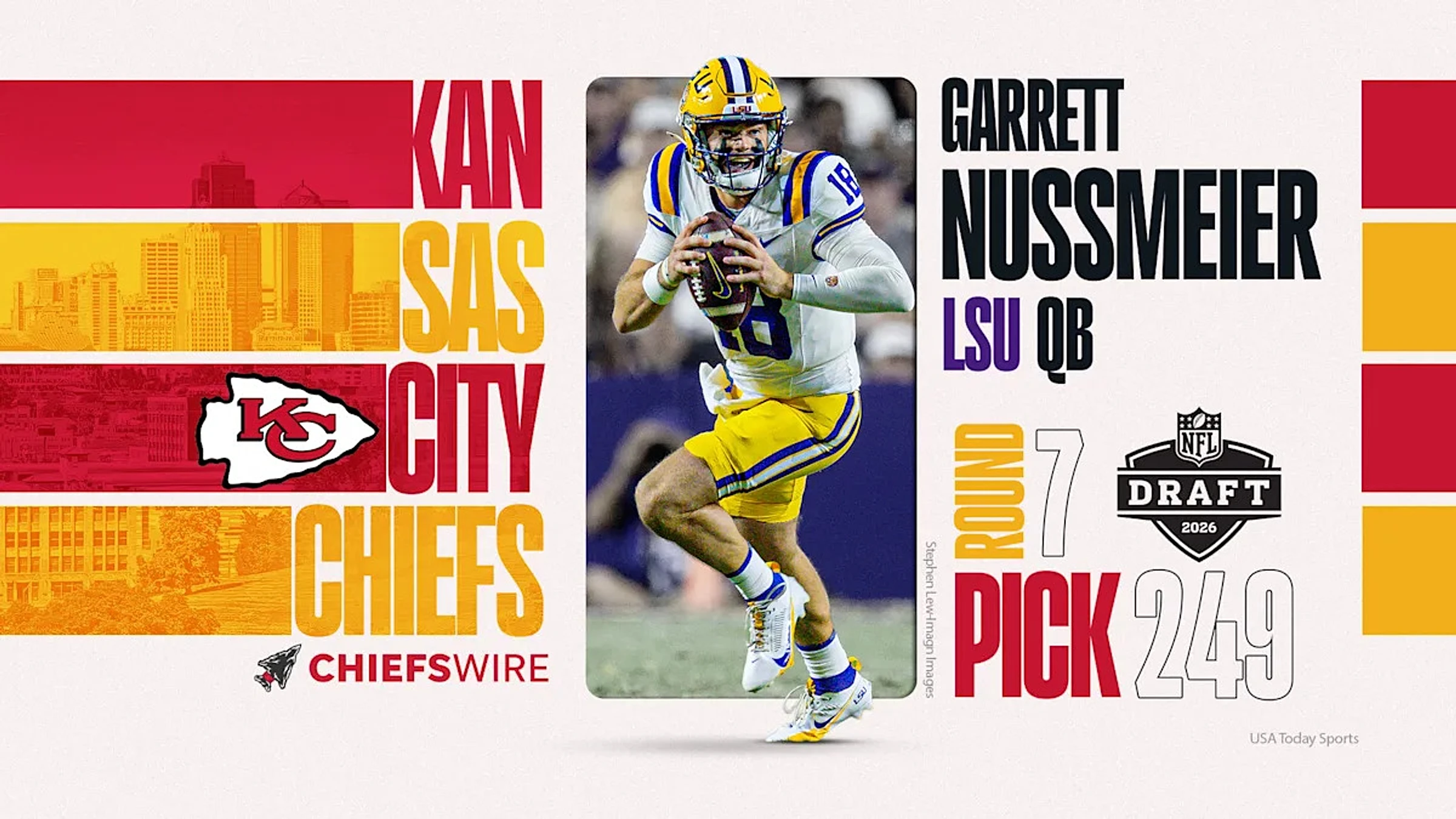 Chiefs select LSU QB Garrett Nussmeier at No. 249 in 2026 NFL Draft