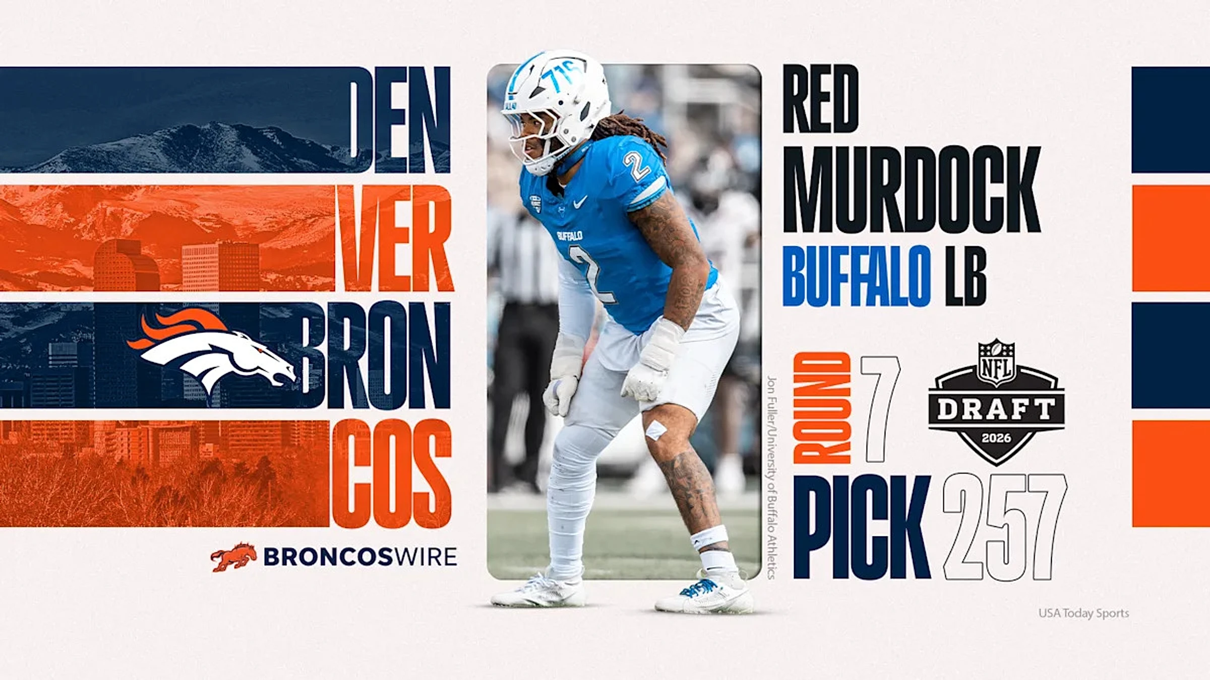 Denver Broncos select linebacker in 7th round of NFL draft