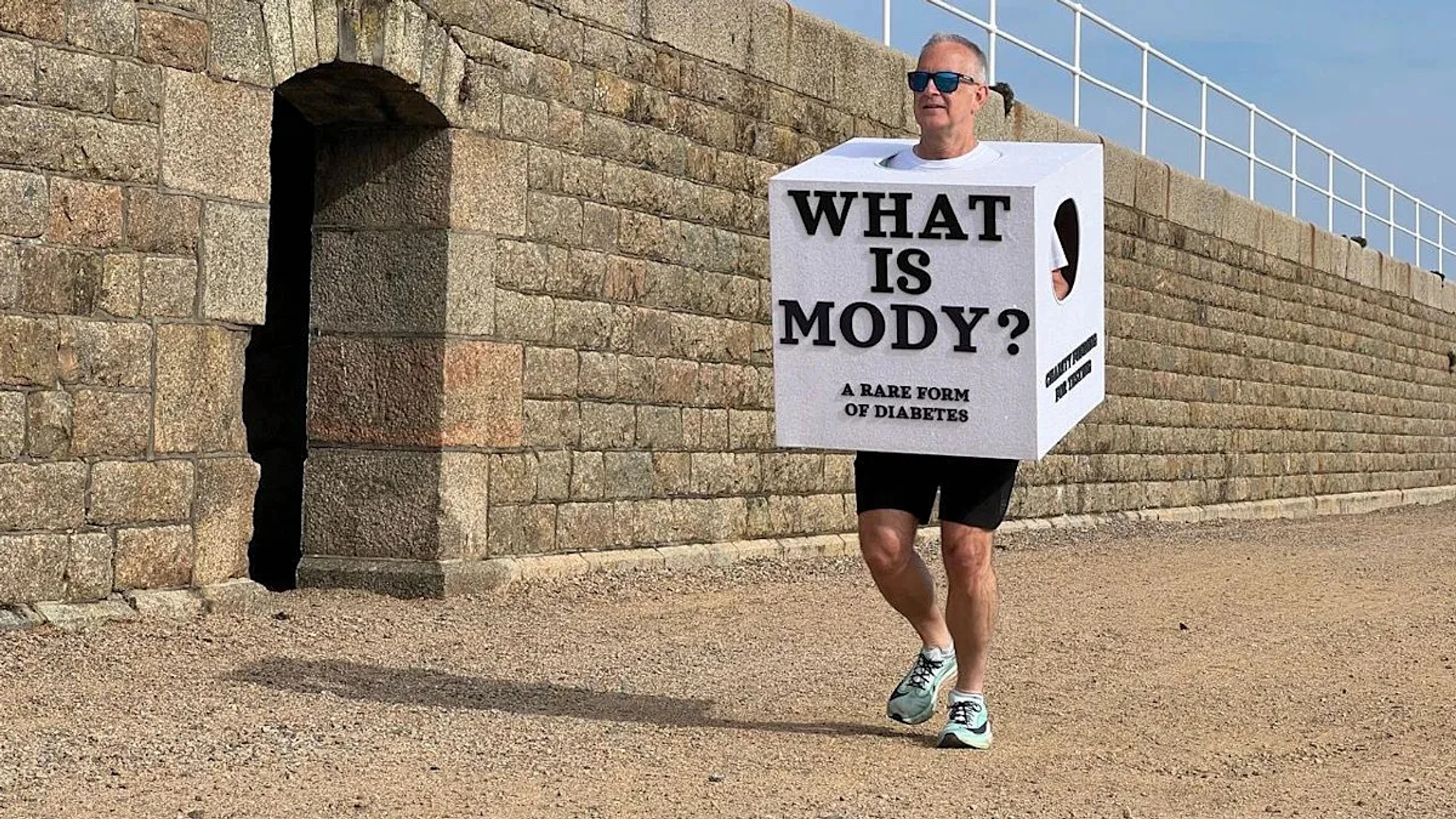 A sugar cube and a shoe run the London Marathon