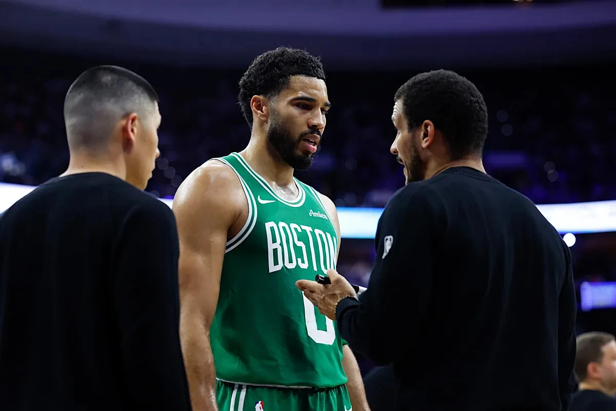 Celtics' Jayson Tatum listed as 'questionable' for Game 7 vs. 76ers due to left knee stiffness