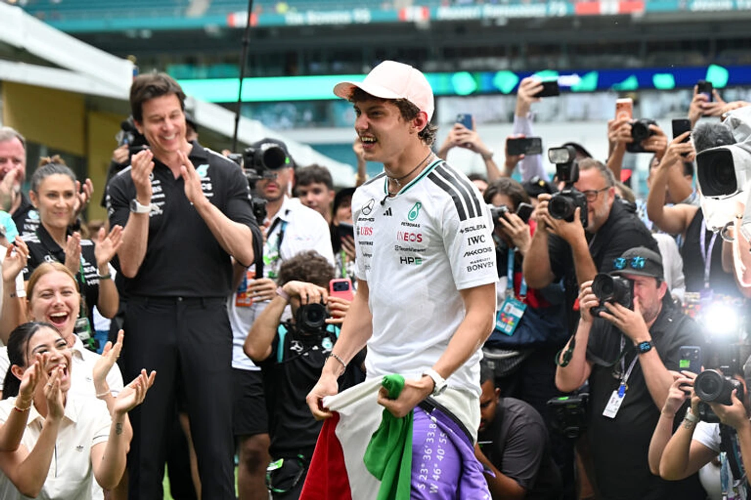 Lionel Messi Congratulates Kimi Antonelli After His Historic Miami GP Win