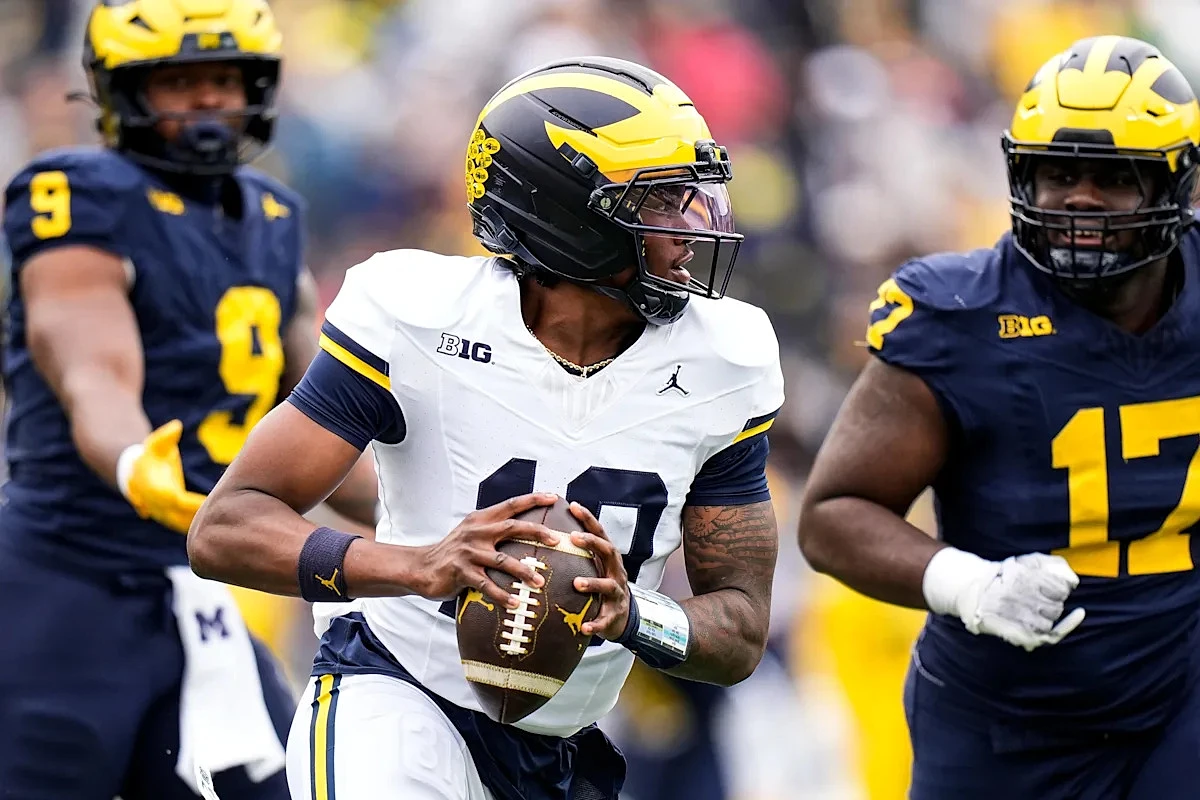 Michigan's Bryce Underwood puts in offseason work with Joe Burrow