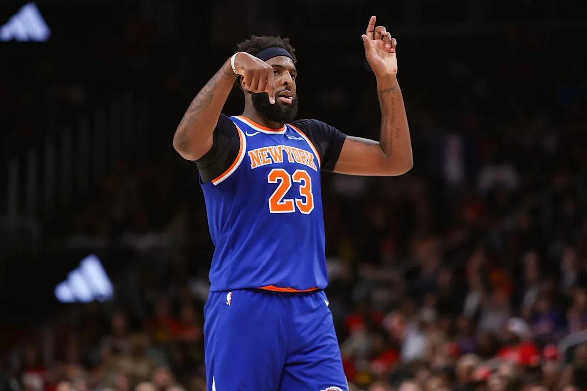 Is Mitchell Robinson playing in Game 3 tonight vs. 76ers?