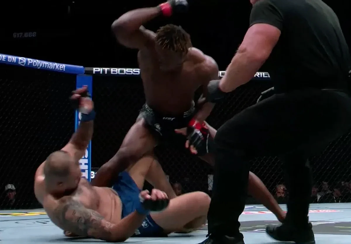 UFC 328 video: Ateba Gautier floors Ozzy Diaz, calls out Israel Adesanya