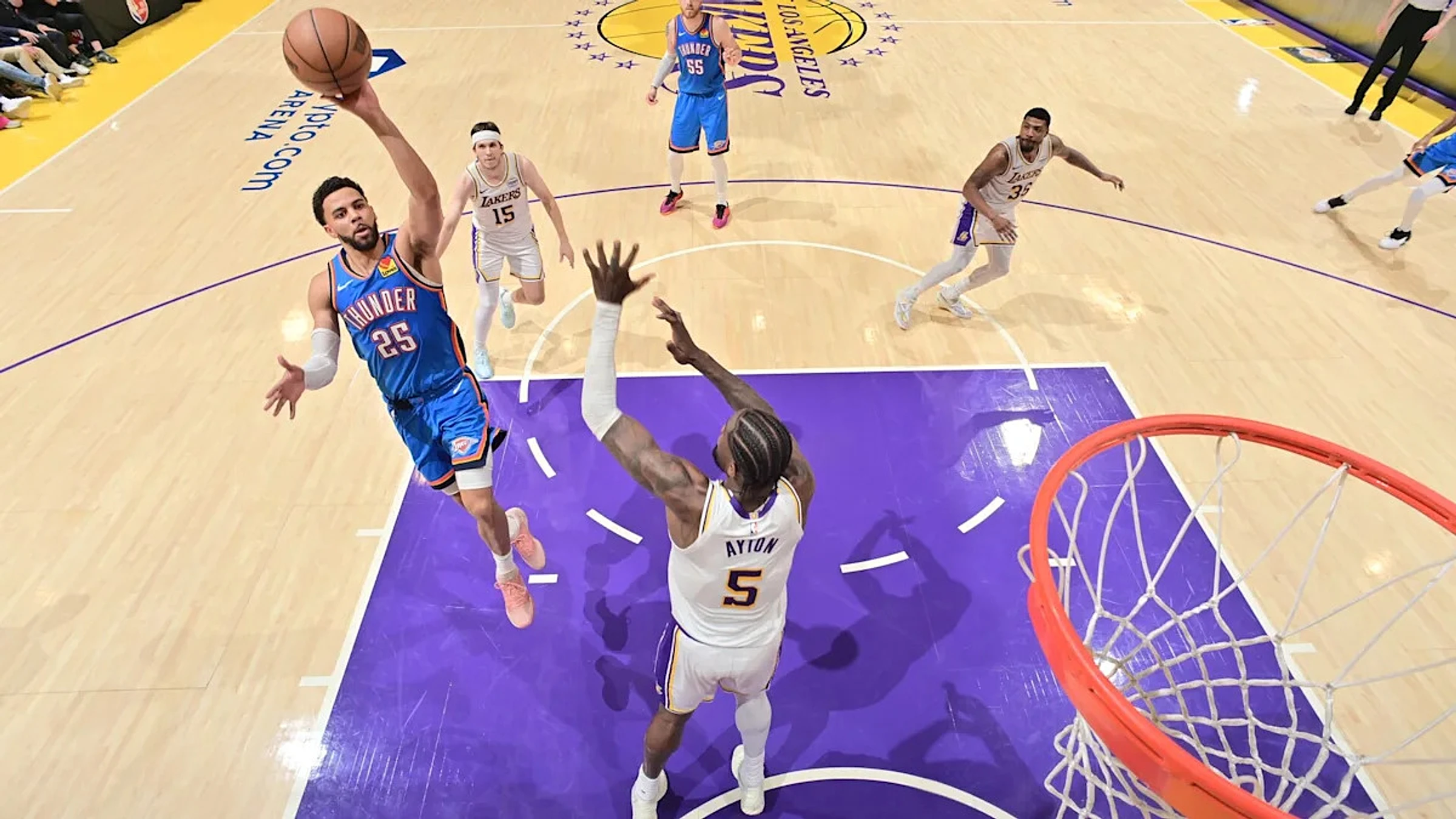 Behind 24 from Ajay Mitchell, Thunder pull away from Lakers in second half to win 131-108