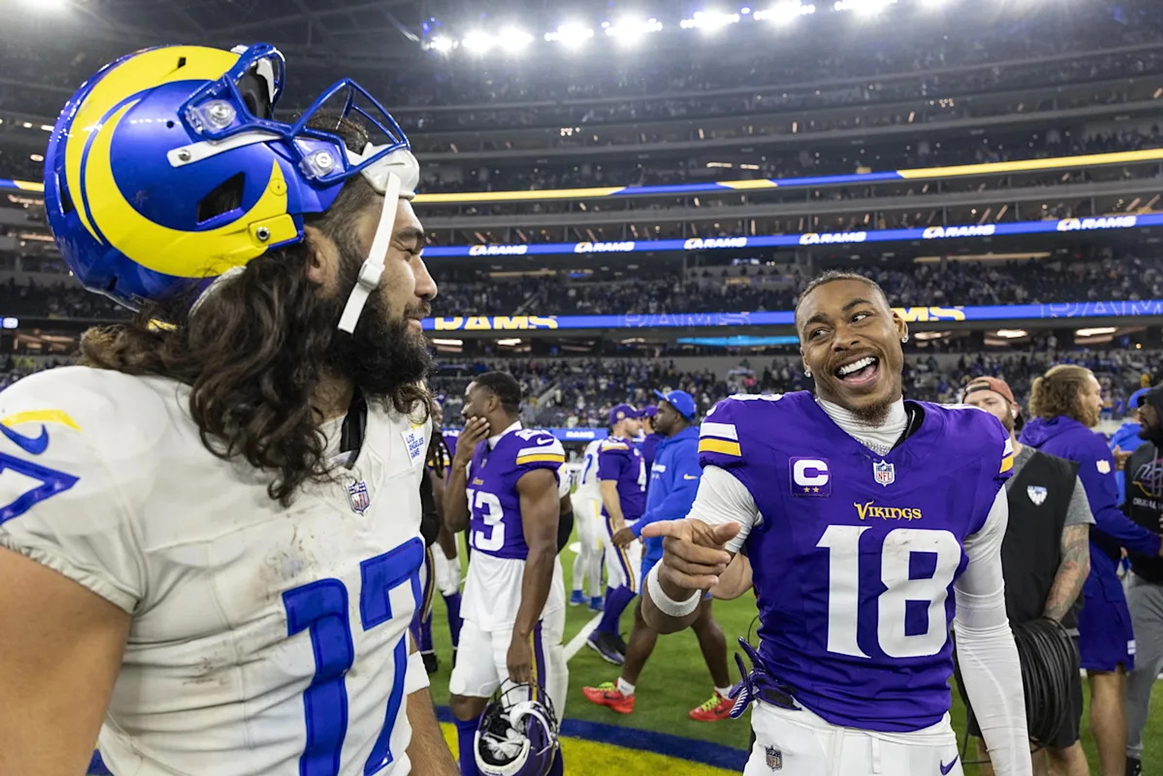 Puka Nacua could pass Justin Jefferson for NFL record