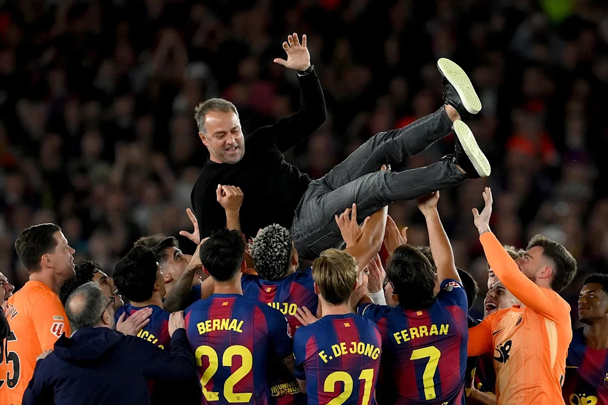 ‘I’ll never forget this moment’- Hansi Flick gets emotional after Barcelona beat Real Madrid and seal La Liga title