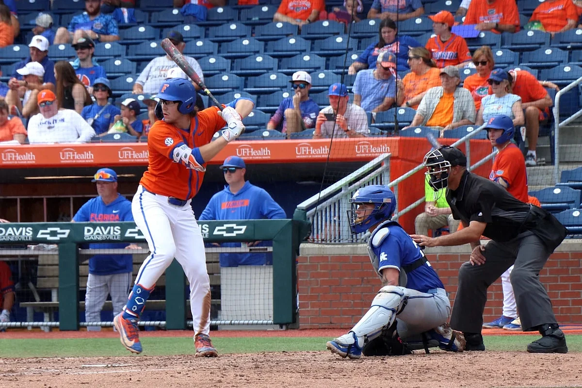 Florida's Brendan Lawson finds hitting stroke after visit from dad