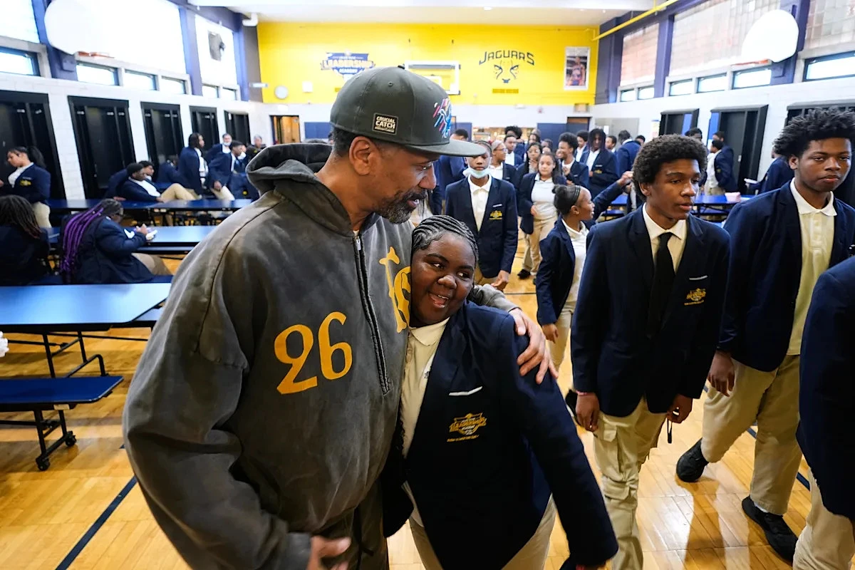 Ex-NBA player, Fab Five member Jalen Rose is a fixture at the school that bears his name in Detroit
