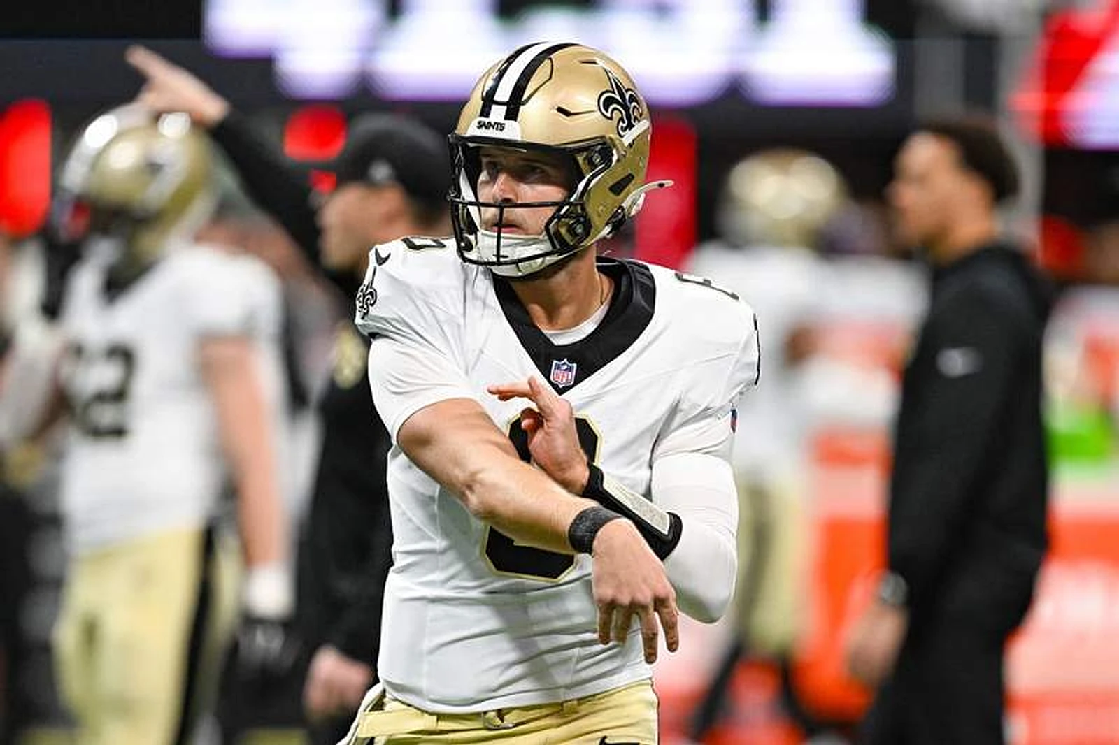 Saints QB Tyler Shough Compares His Nasty Injury to a Scene From ‘Alien’: “Hurting Pretty Bad”