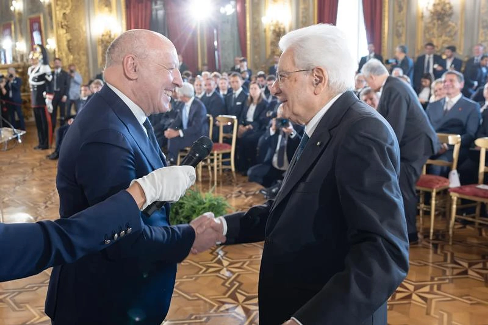 Inter welcomed by the President of the Republic Sergio Mattarella