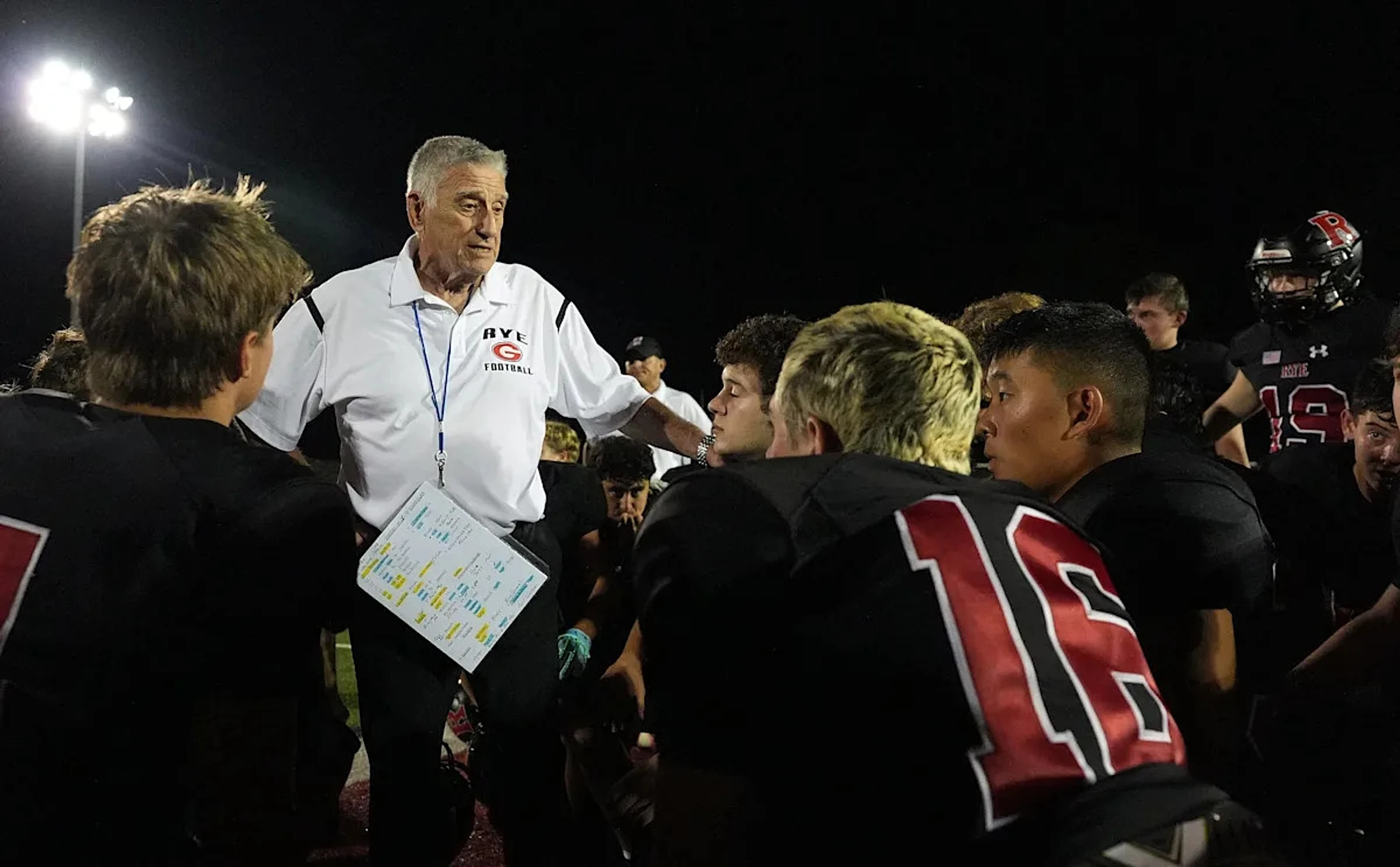 Rye coach Dino Garr will be on the sideline when football kicks off