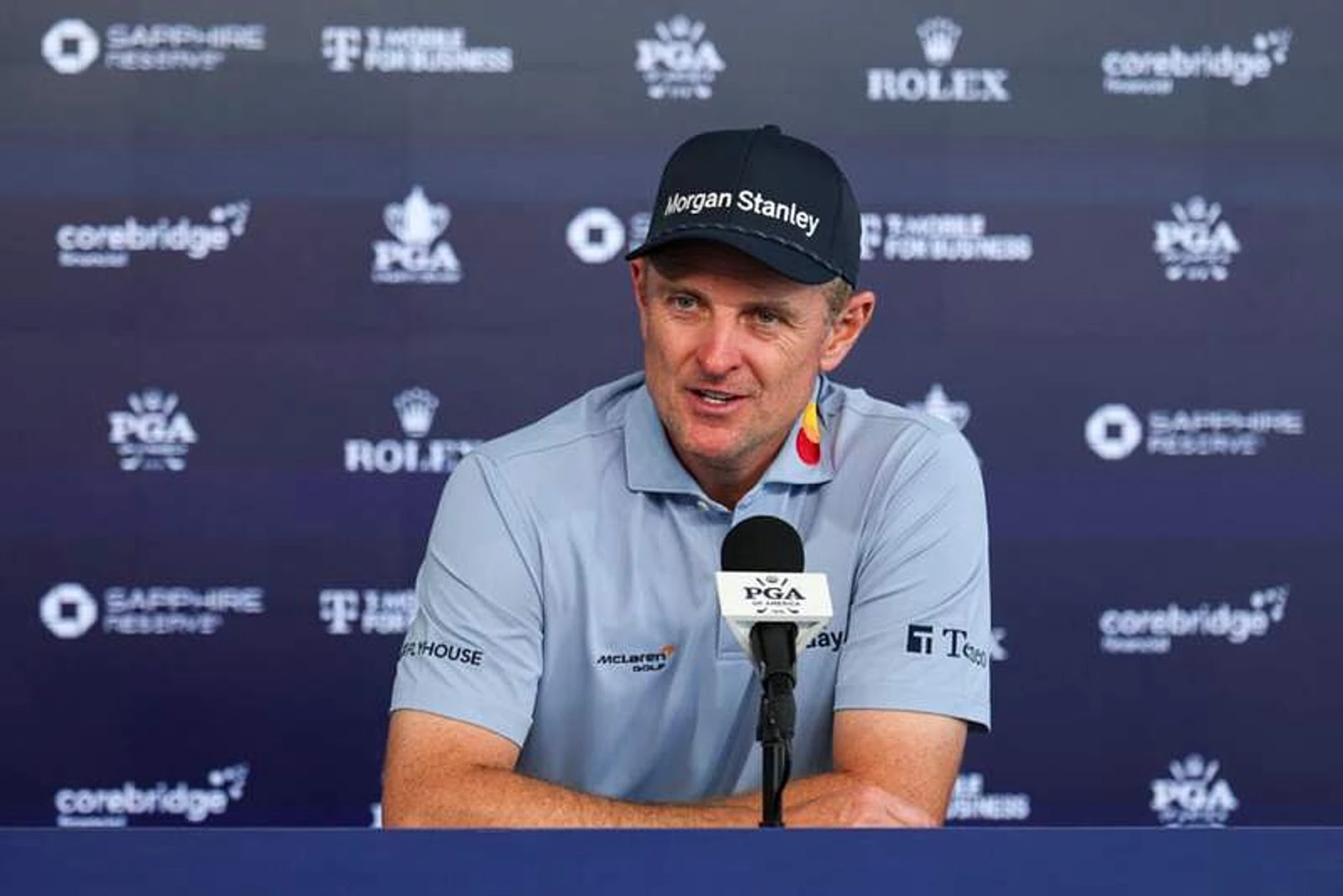 Justin Rose disappointed to hear Rory McIlroy’s comments about Aronimink before the PGA Championship, ‘That’s a shame’