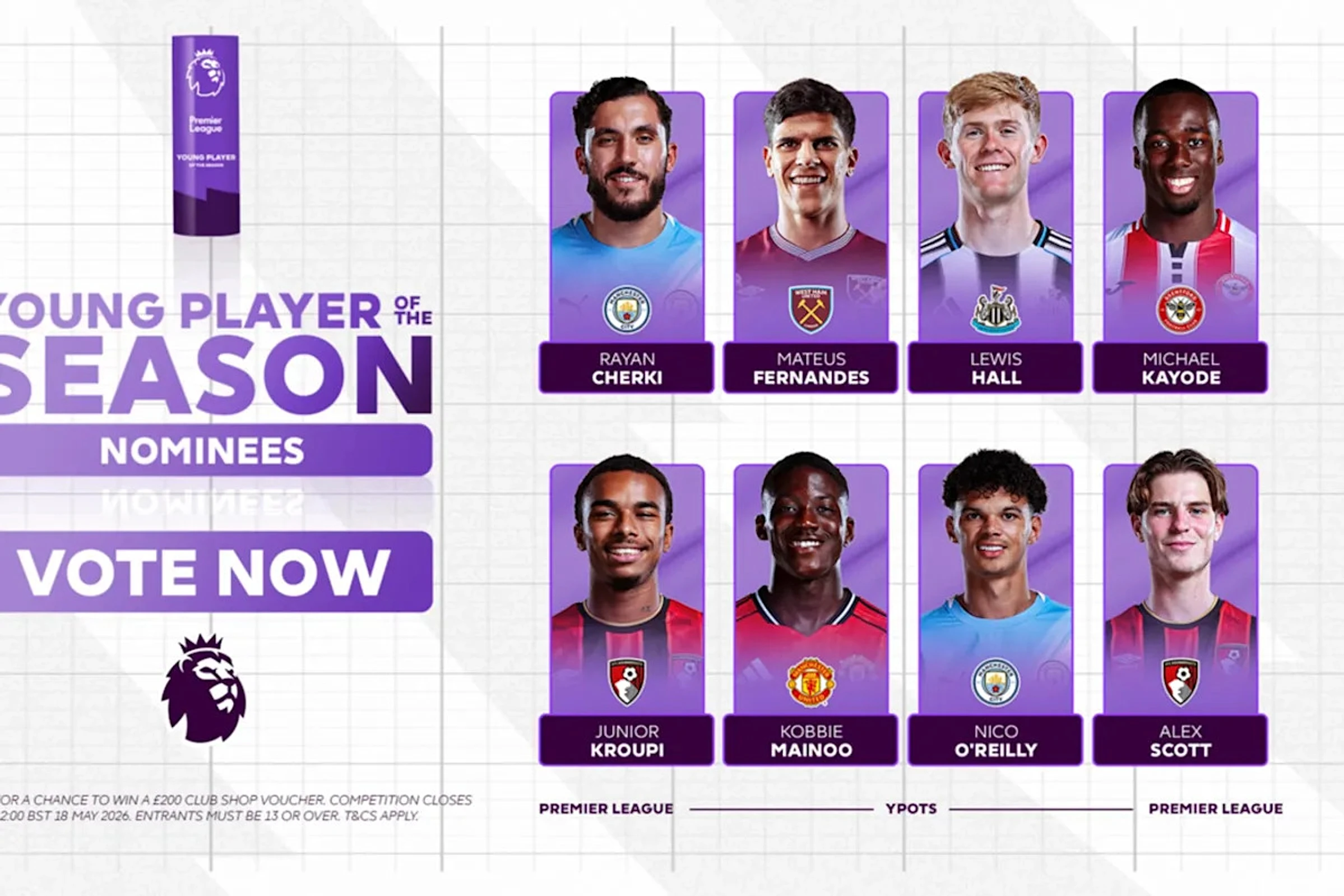 Cherki, Mainoo, and Scott among the names for Young Player of the Season