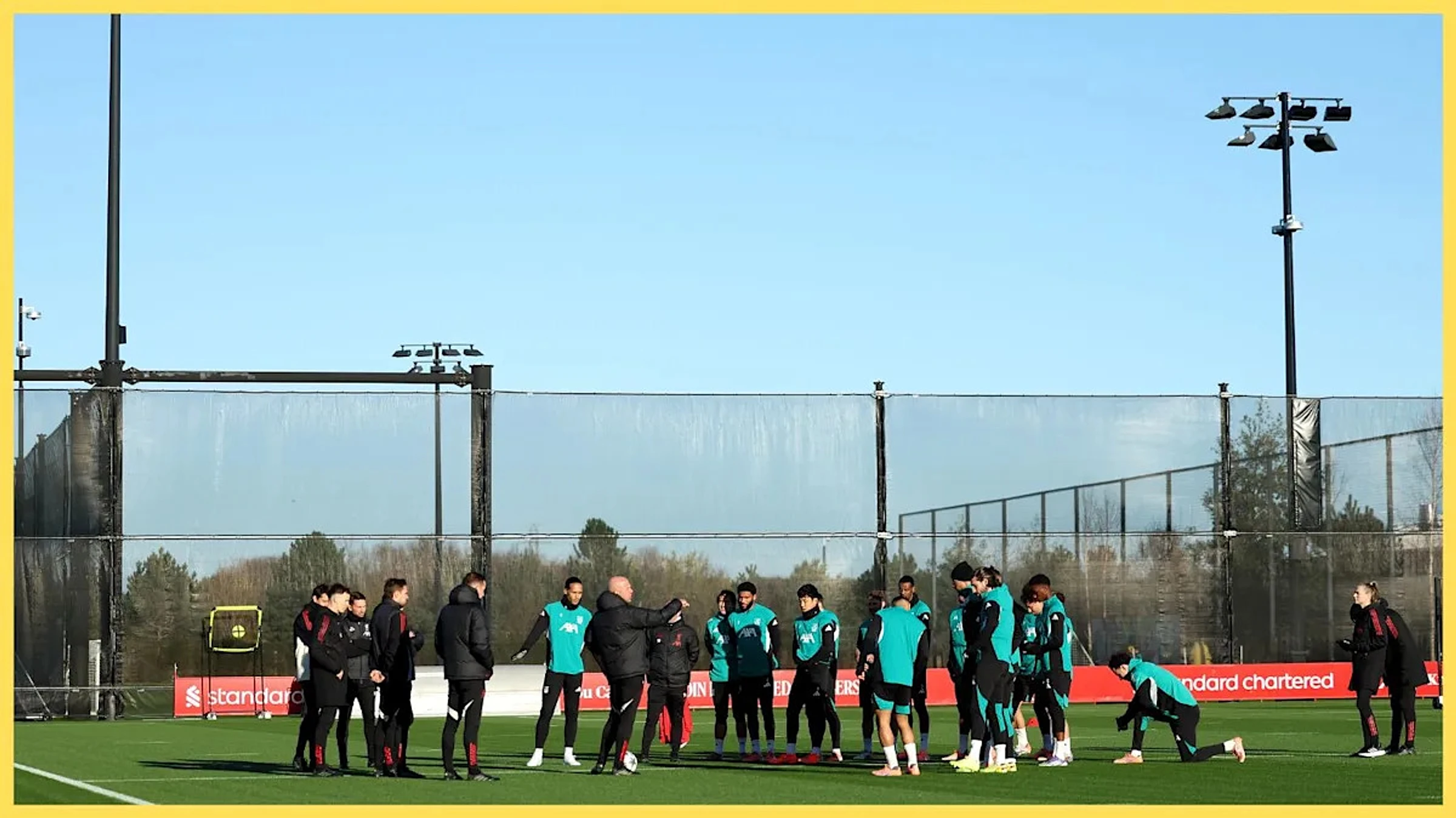 Liverpool share injury update in behind the scenes training image