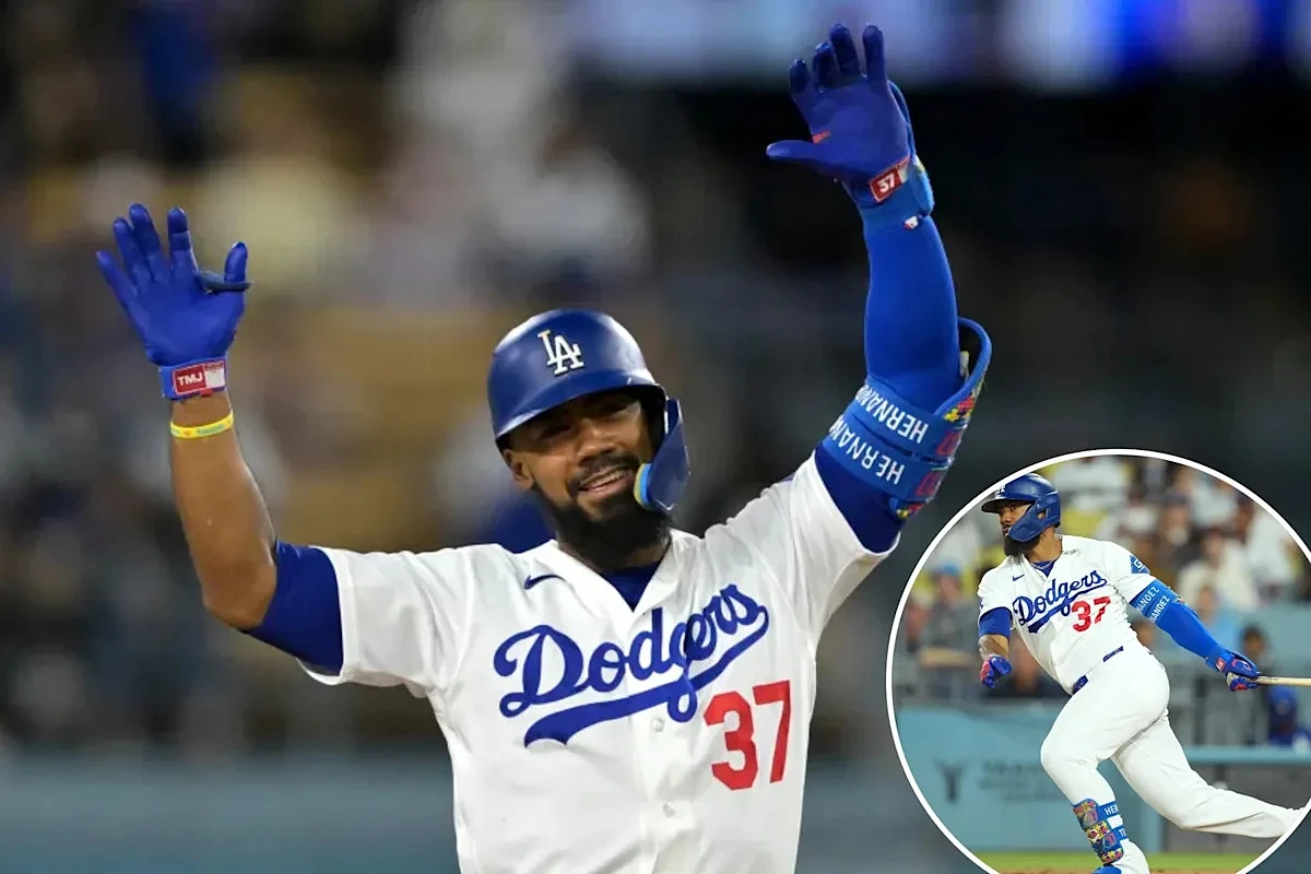 Teoscar Hernandez makes up for horrific defensive mistake with key hit in Dodgers’ win over Giants