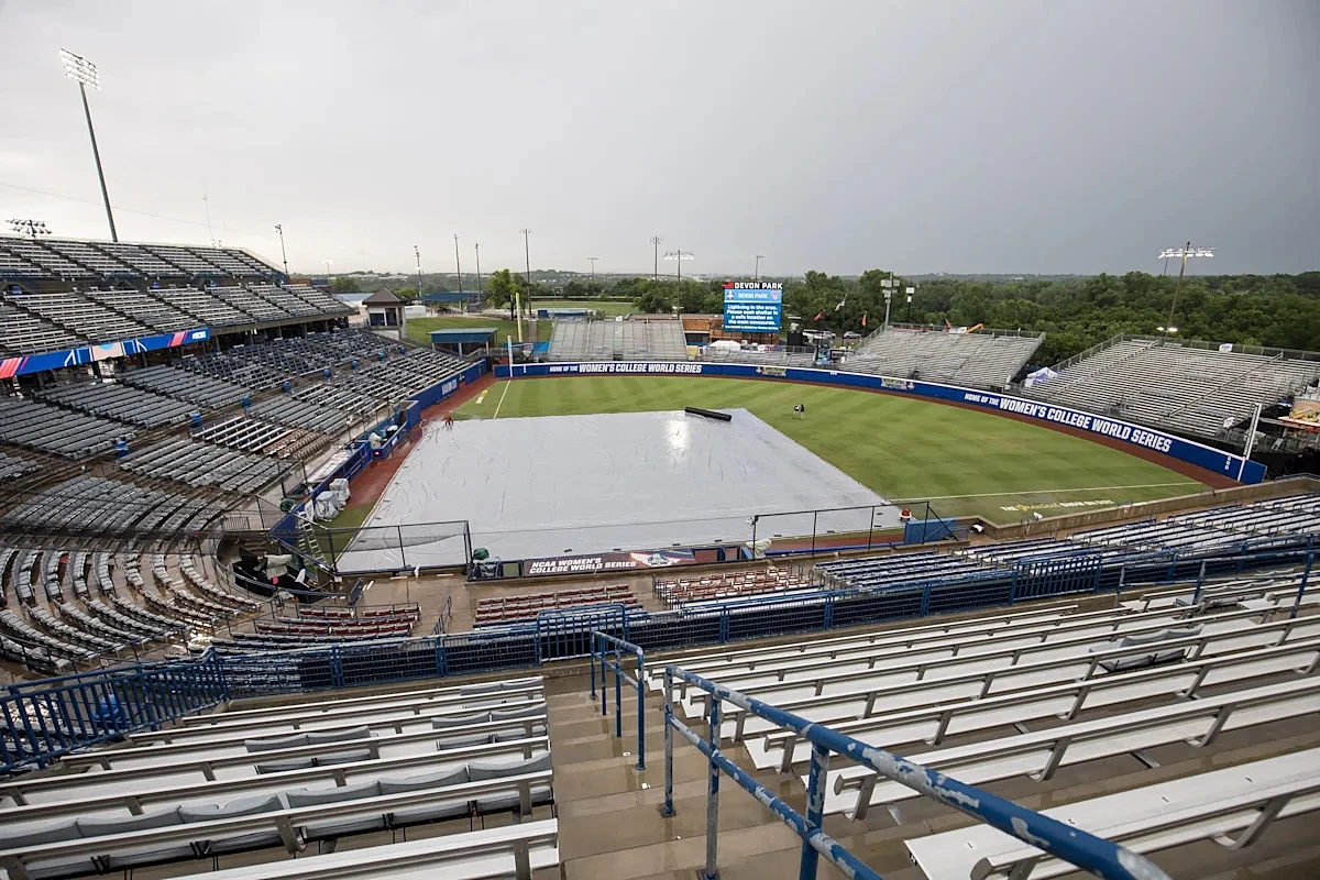 How long are lightning delays in NCAA Softball Tournament? Weather policy, explained
