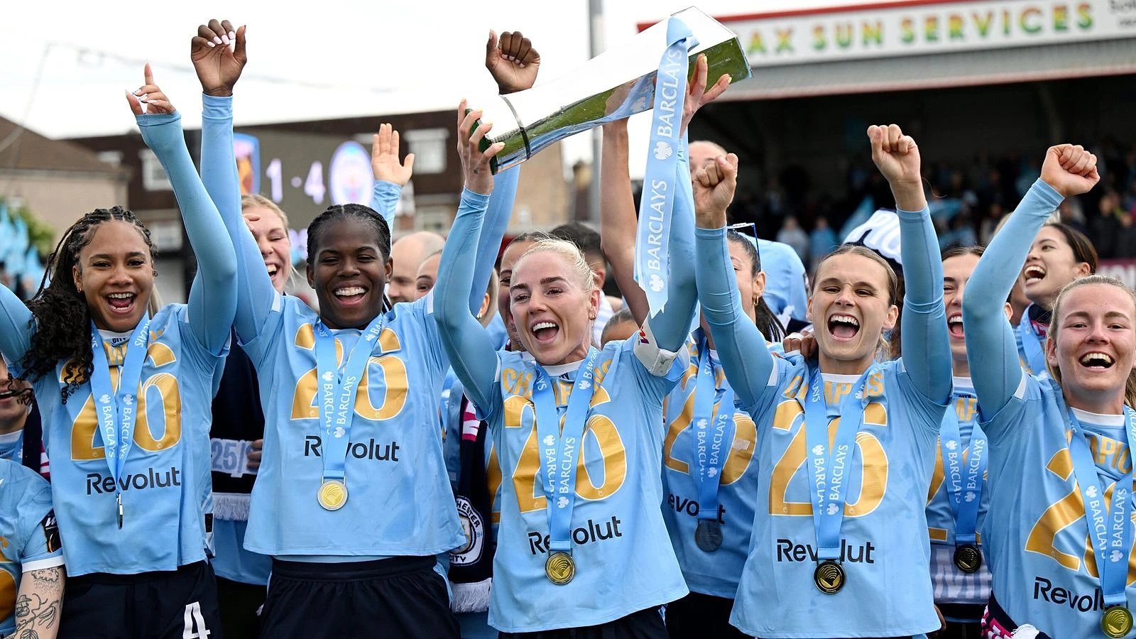 Man City celebrate WSL title with performance of champions
