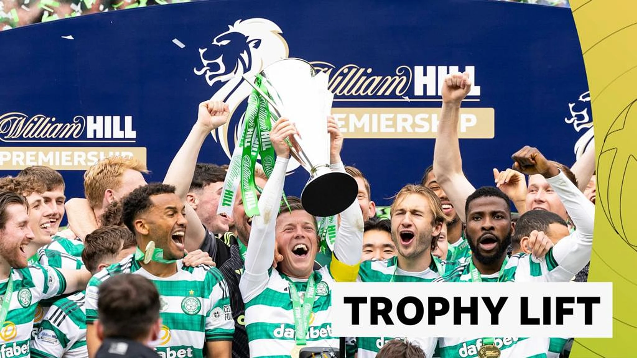 Celtic lift Premiership trophy after incredible ending