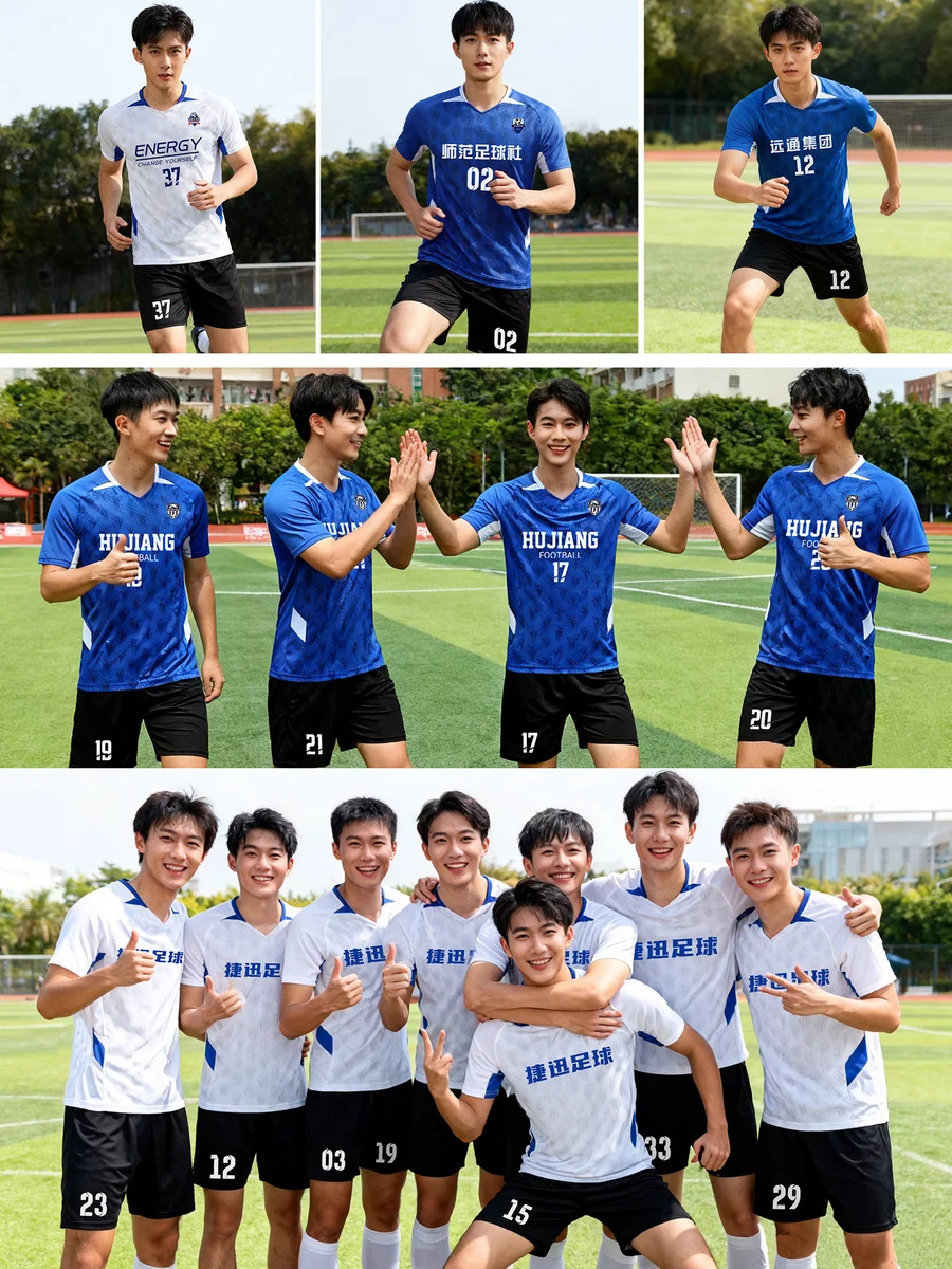 足球服套装男定制成人运动短袖训练儿童比赛队服印字号透气足球衣 detail 3