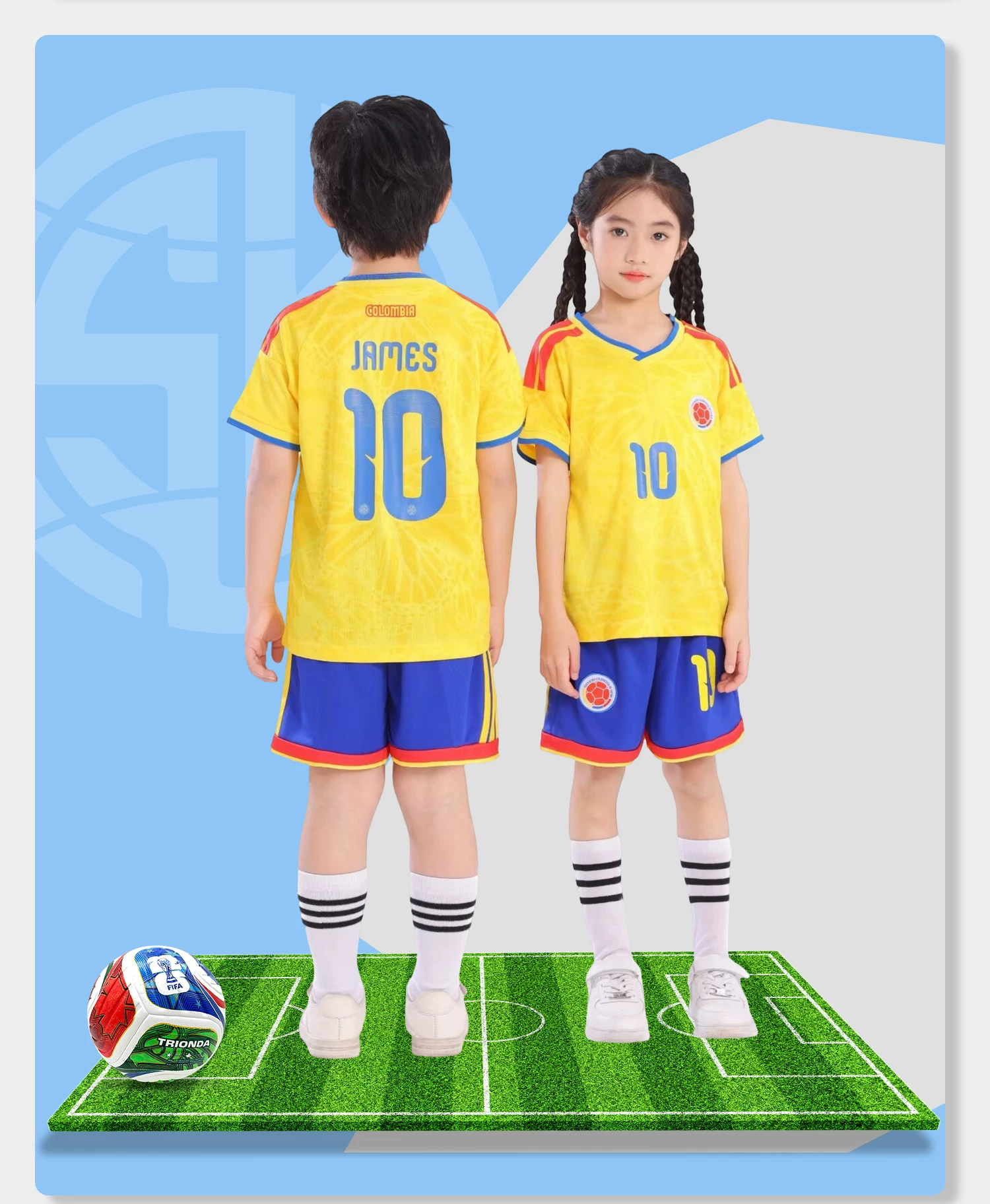 Argentina Messi Kids Football Jersey Set detail 15