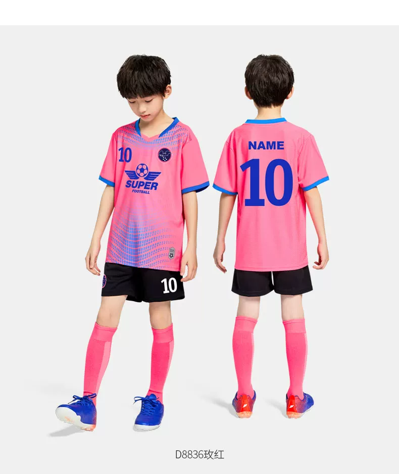 Custom Kids Football Jersey Set with Printing detail 14