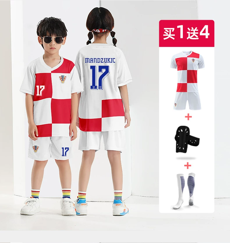 Croatia Home & Away Jersey #10 Modric/Vlasic/Kovacic Kids Football Kit detail 11