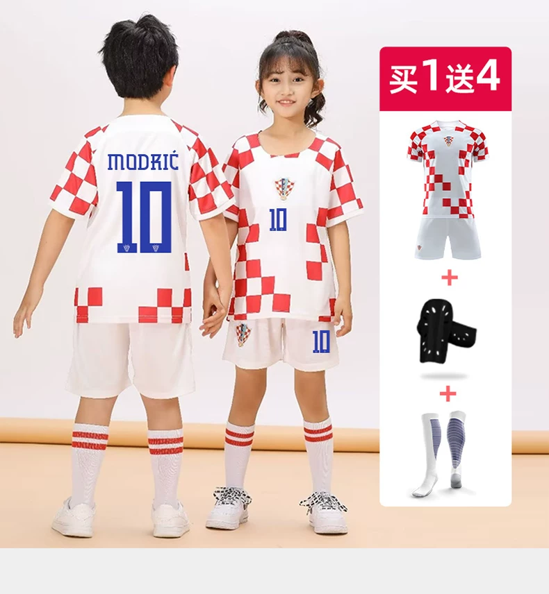 Croatia Home & Away Jersey #10 Modric/Vlasic/Kovacic Kids Football Kit detail 13
