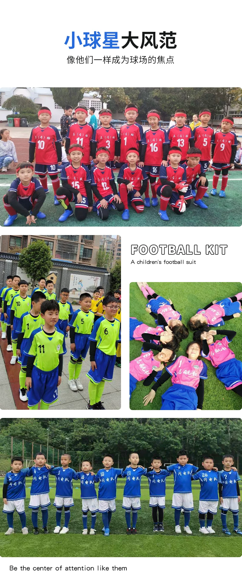 Custom Kids Football Kit Set - Boys & Girls Training Jersey with Printing detail 4