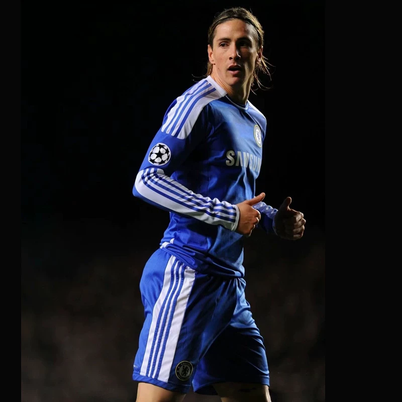 Chelsea 11-12 Home Jersey Torres Lampard Drogba Champions League Final Retro Football Shirt detail 4