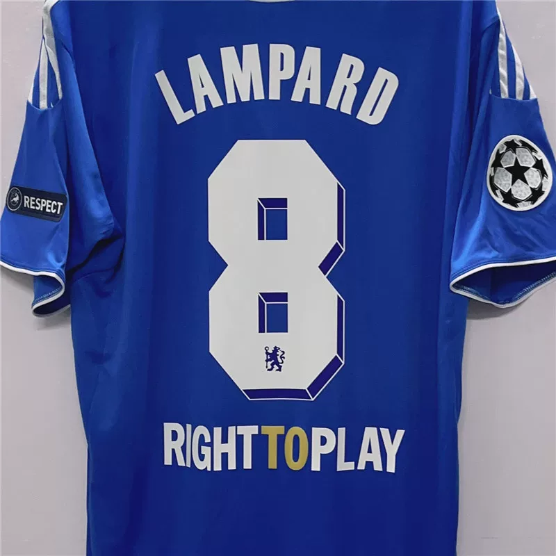 Chelsea 11-12 Home Jersey Torres Lampard Drogba Champions League Final Retro Football Shirt detail 7